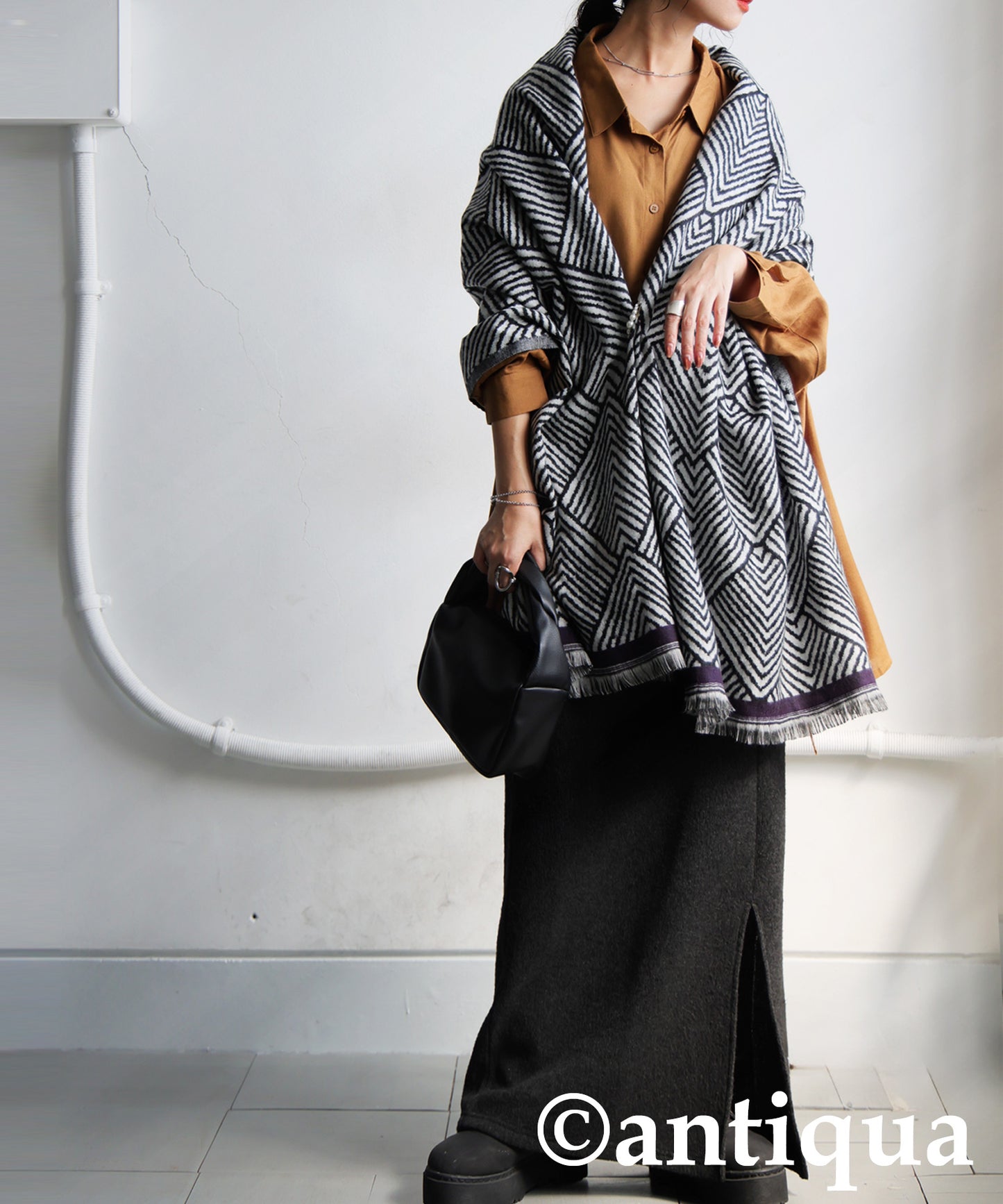 Ethnic Pattern Large Scarf Ladies