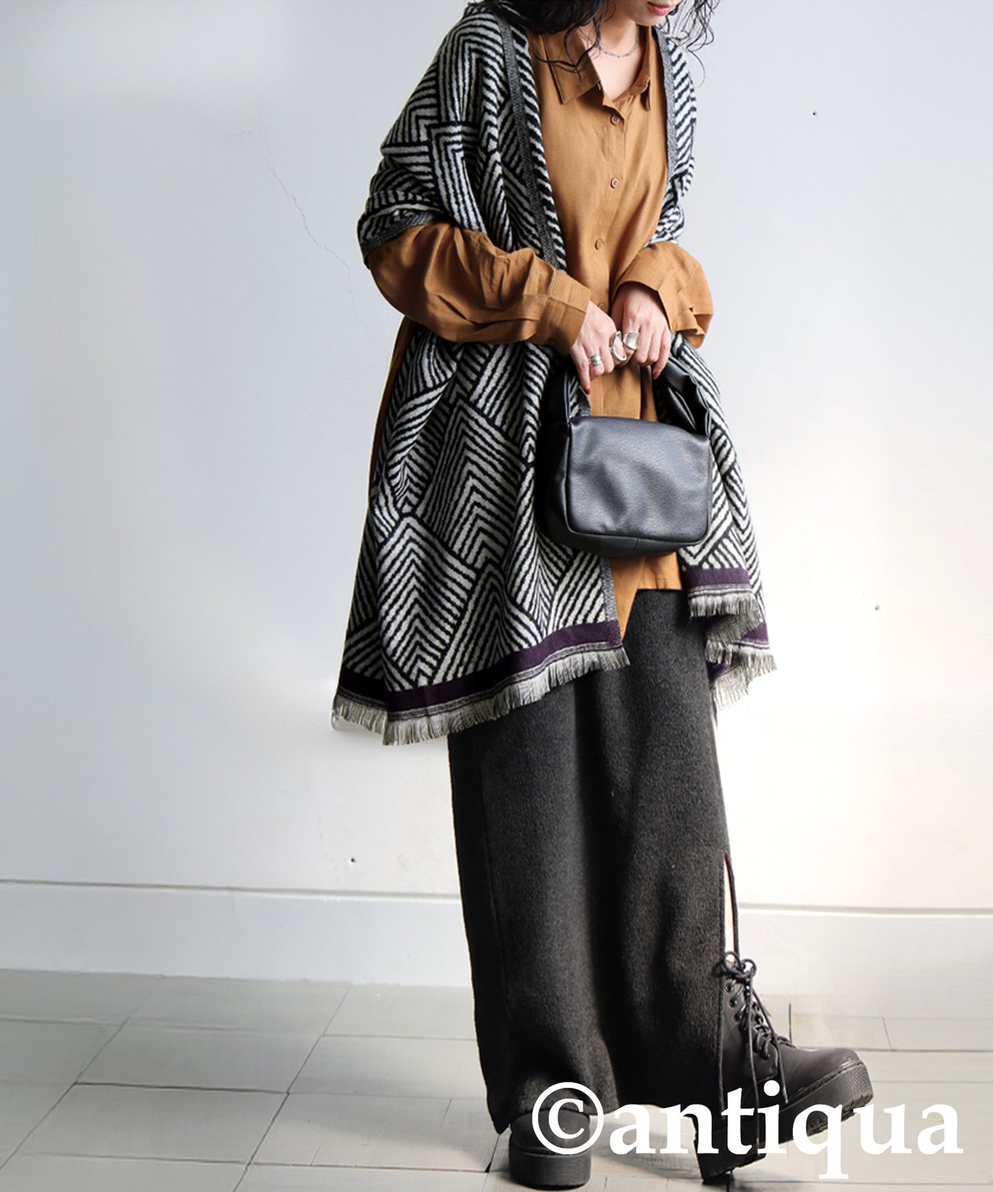 Ethnic Pattern Large Scarf Ladies