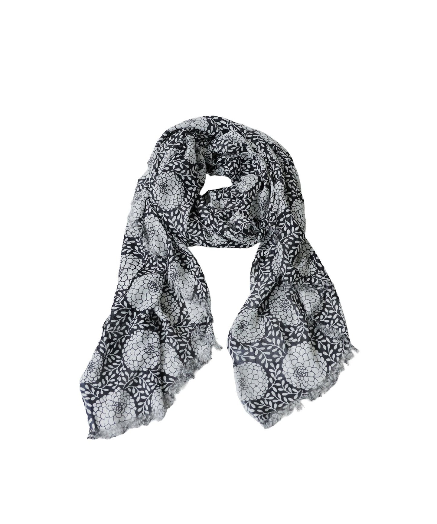 Monochrome Flower Stole Ladies