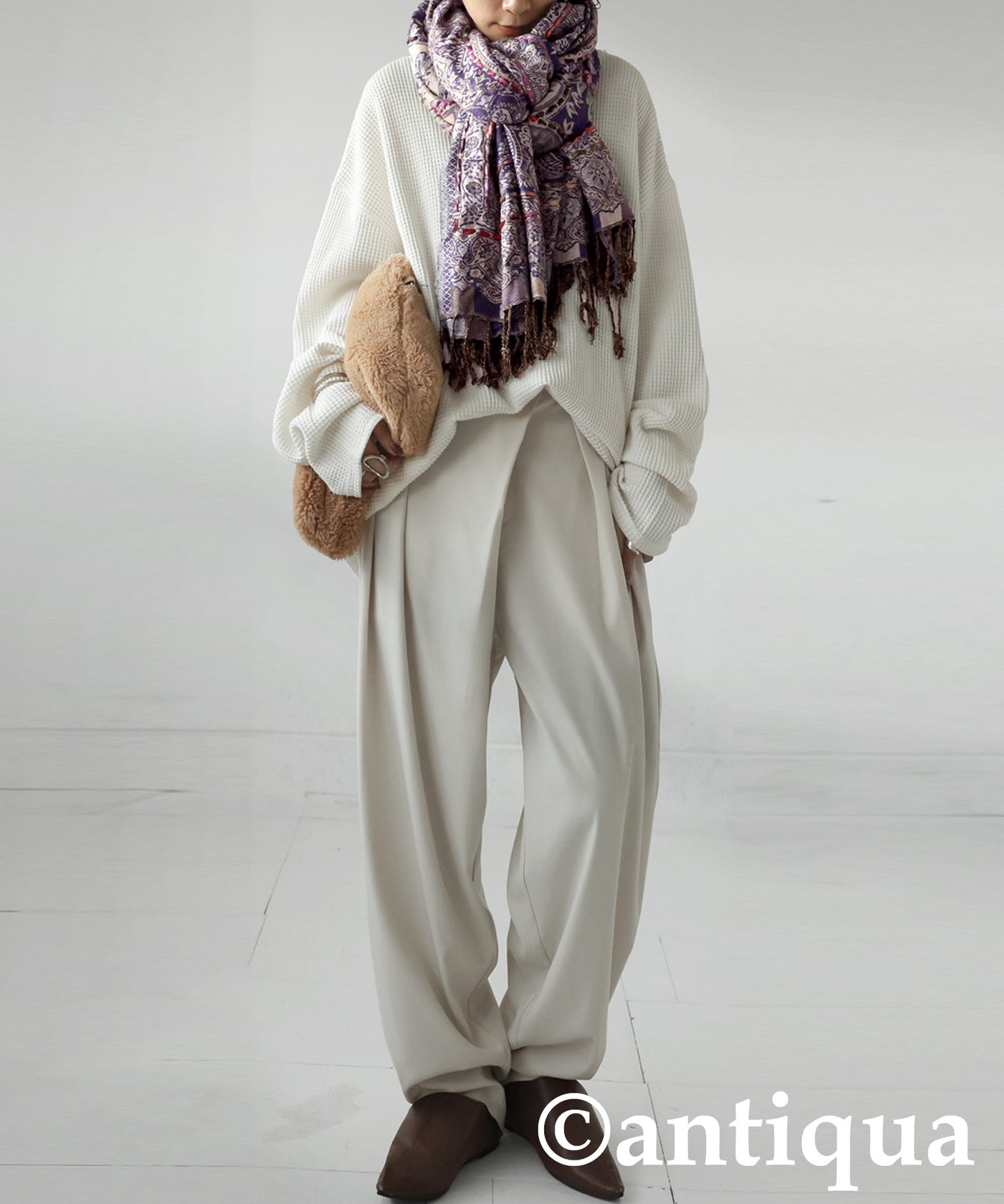 Ethnic Pattern Embroidered Large Stole Ladies