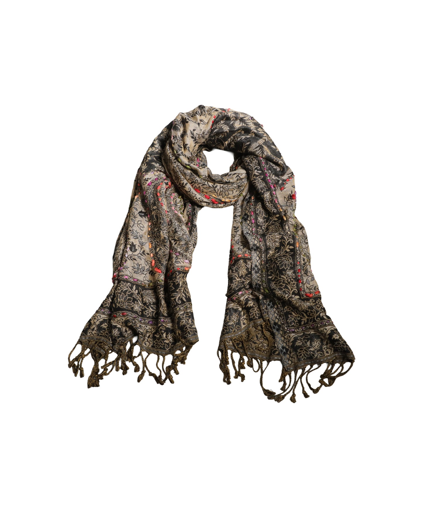 Ethnic Pattern Embroidered Large Stole Ladies