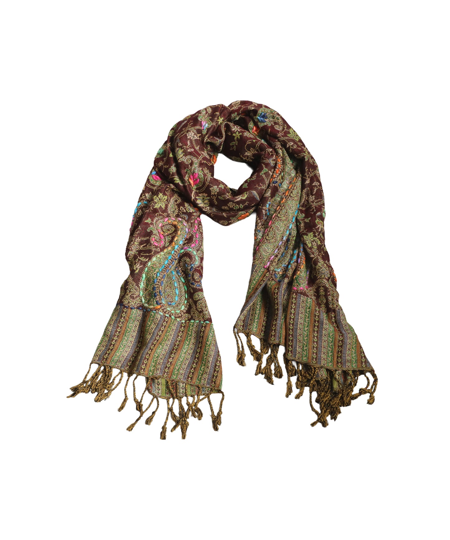 Ethnic Pattern Embroidered Large Stole Ladies