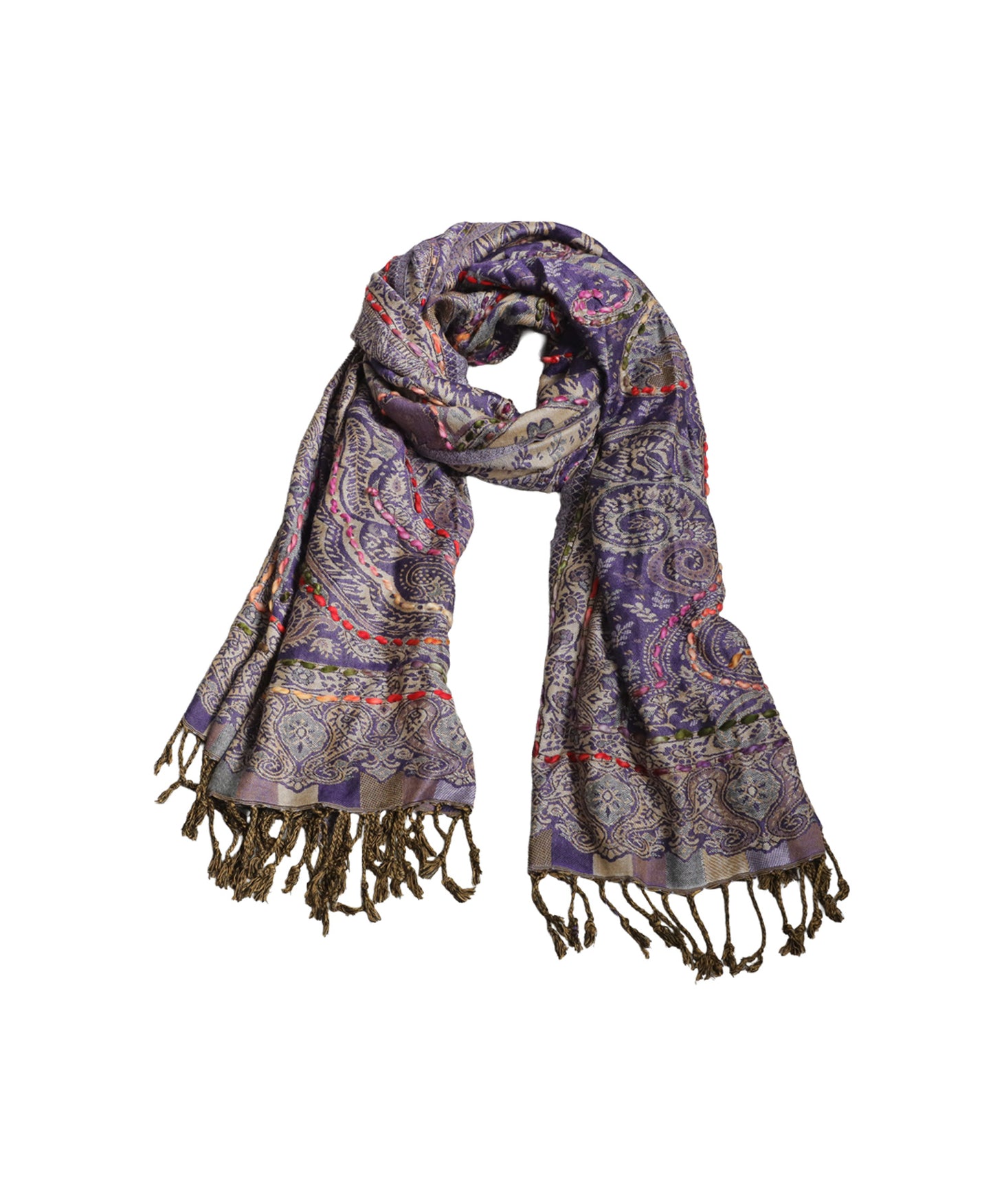 Ethnic Pattern Embroidered Large Stole Ladies