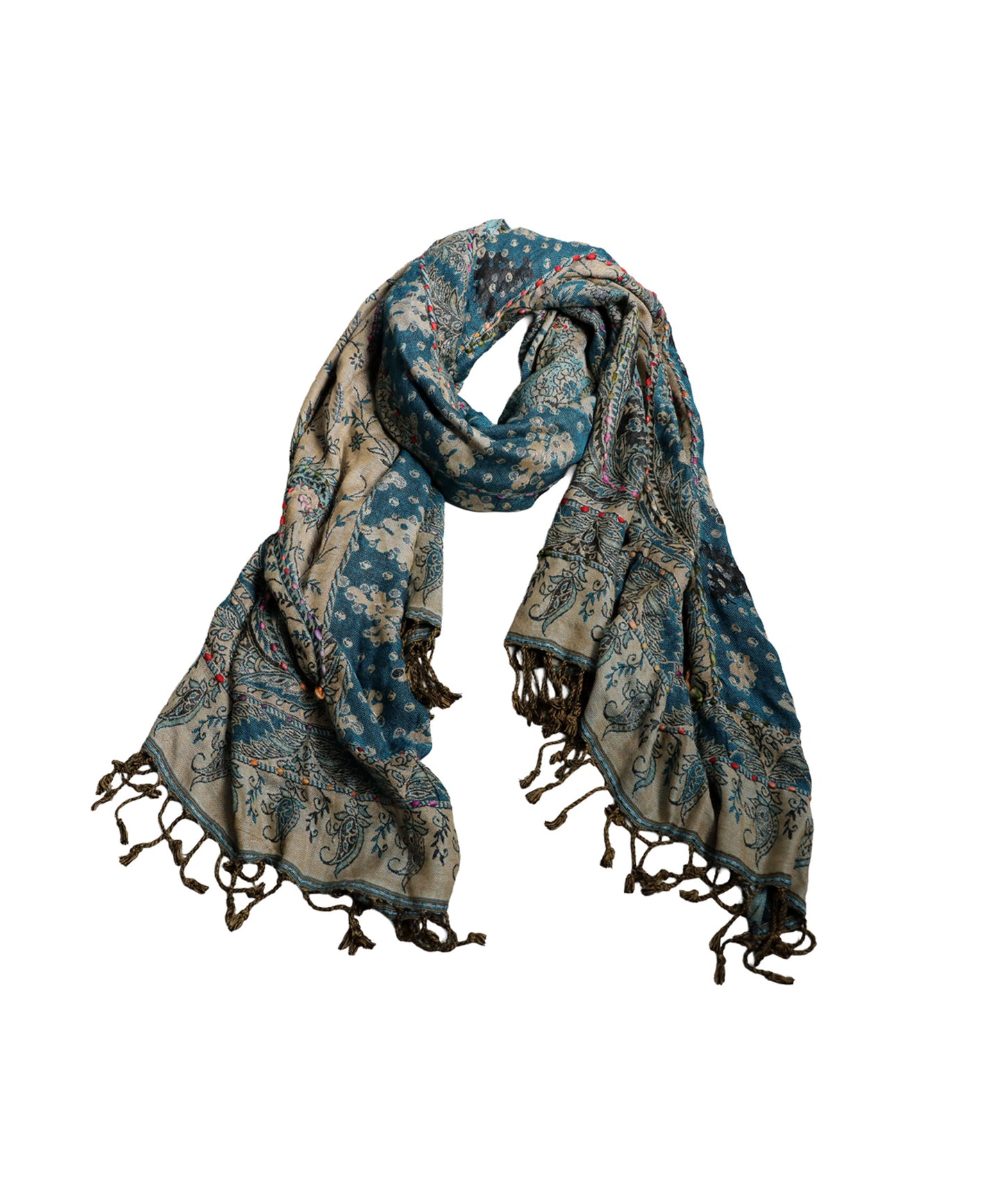 Ethnic Pattern Embroidered Large Stole Ladies