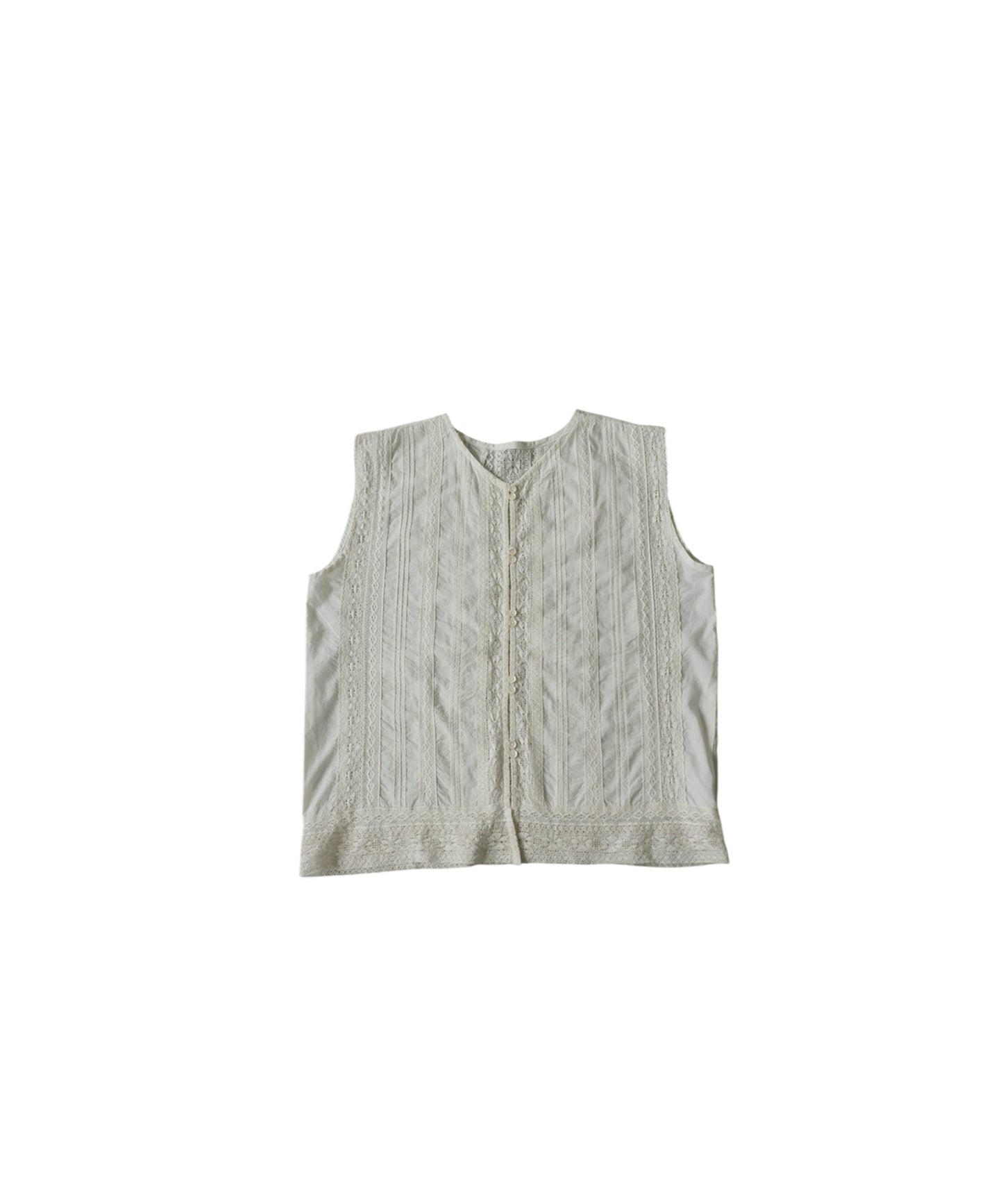 Sleeveless Lace 100% Cotton Tank Ladies