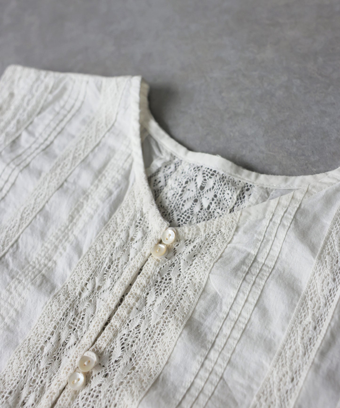 Sleeveless Lace 100% Cotton Tank Ladies