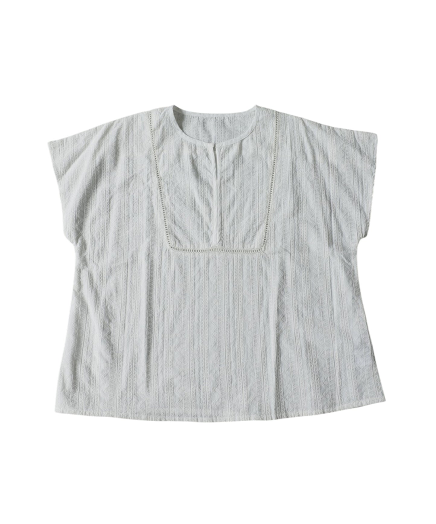 100% Cotton.Keyhole Neckline Blouse Ladies