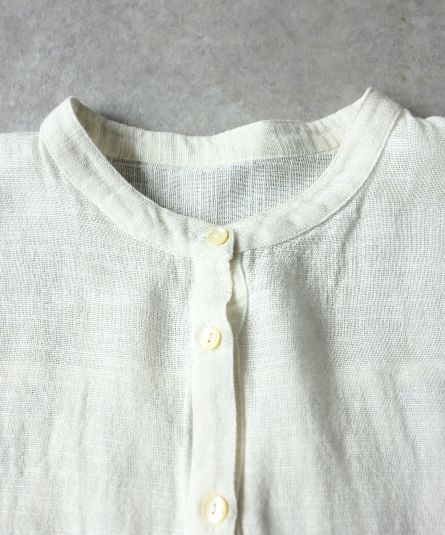 100% Cotton Band Collar Flare Lace Trim Shirt Ladies