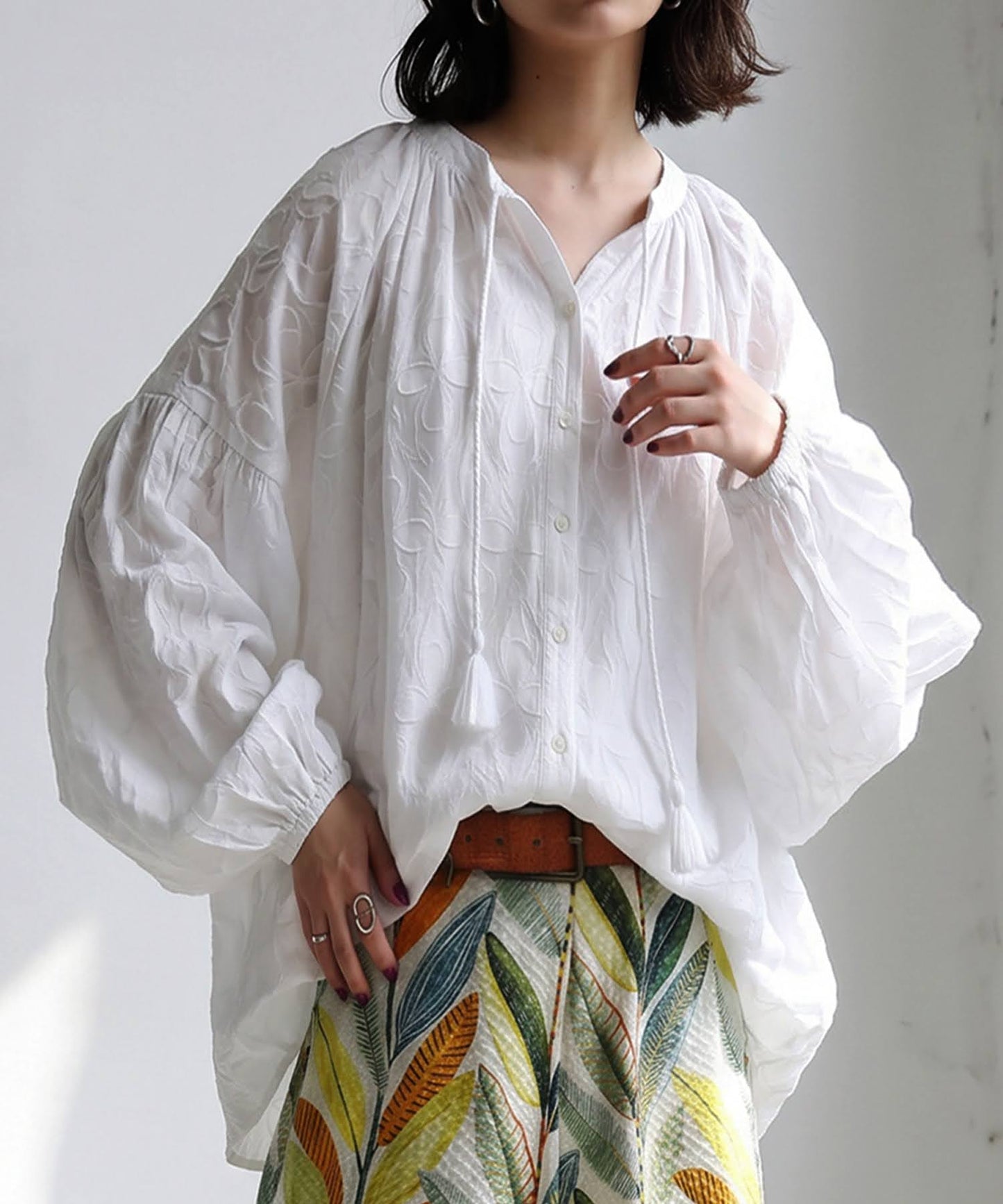 Dobby Weave 100% Cotton Blouse Ladies