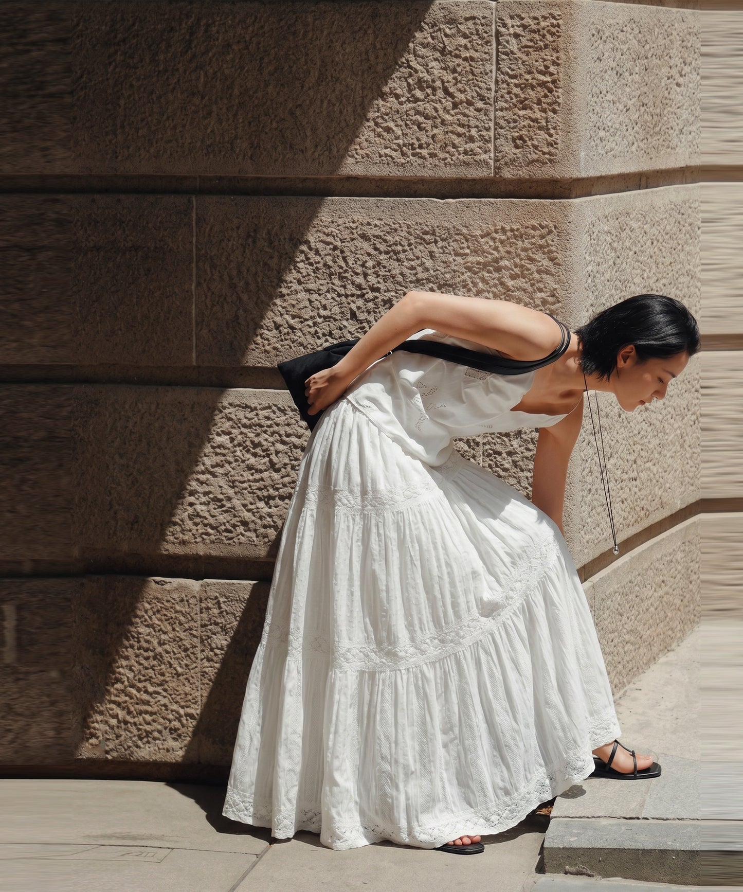 Indian Cotton Tiered Long Skirt Ladies