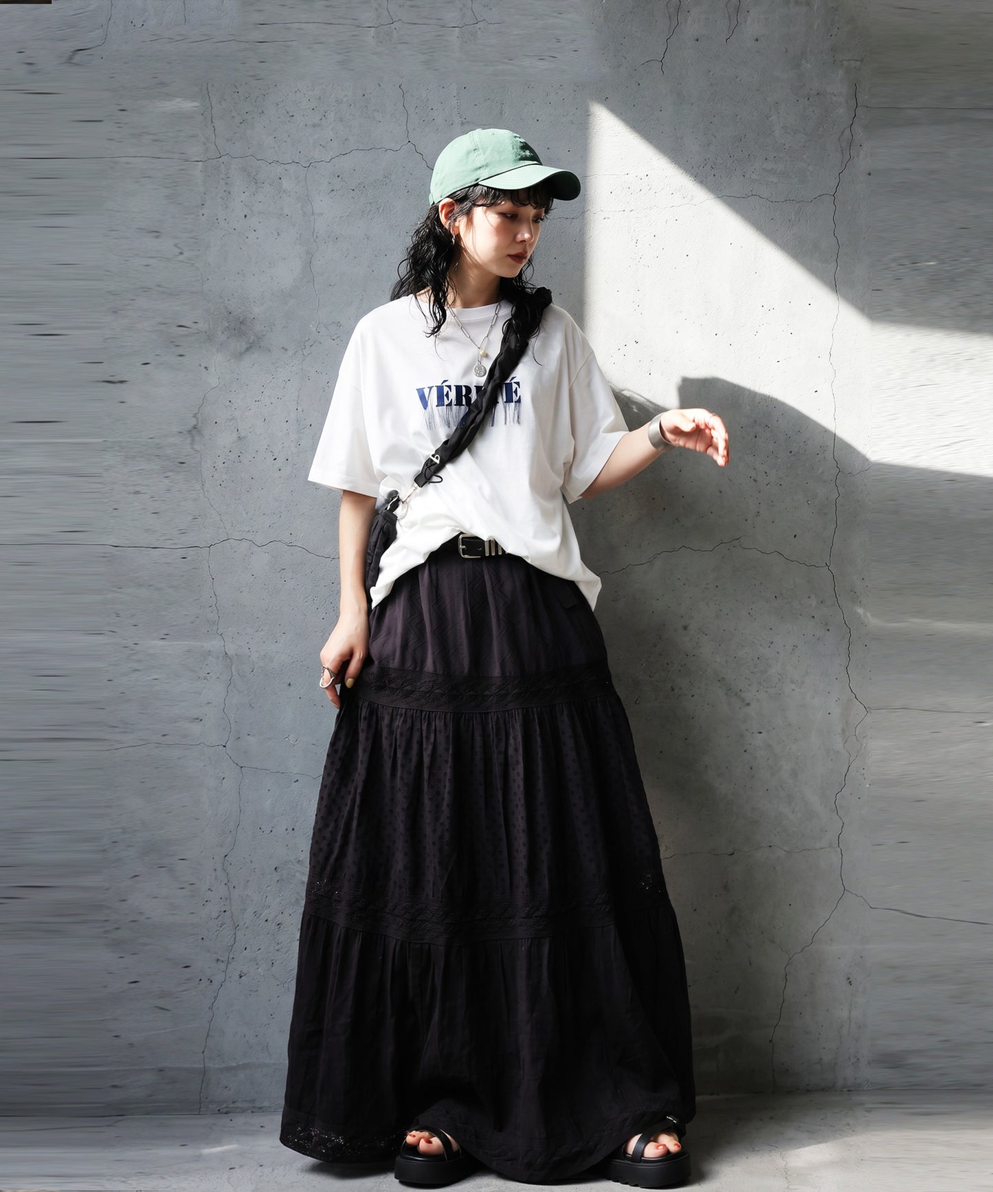 Indian Cotton Tiered Long Skirt Ladies