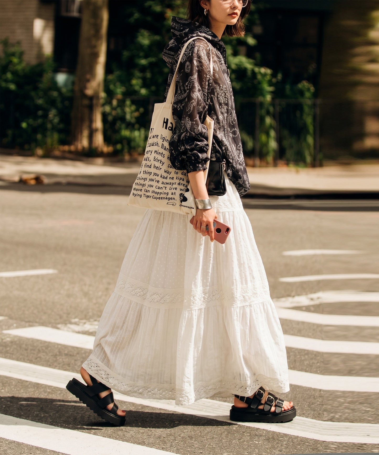 Indian Cotton Tiered Long Skirt Ladies