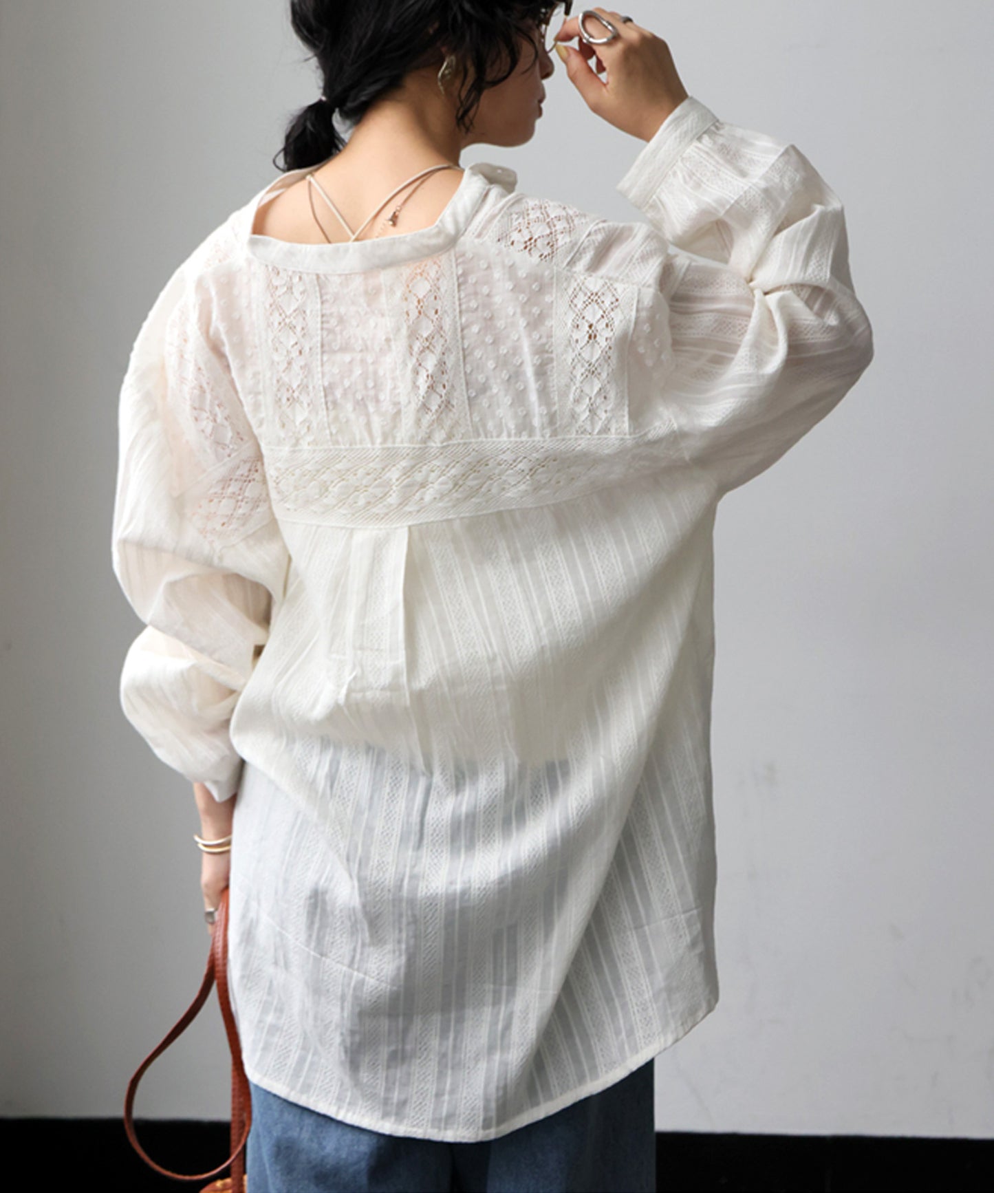 Indian Cotton Lace Shirt Ladies