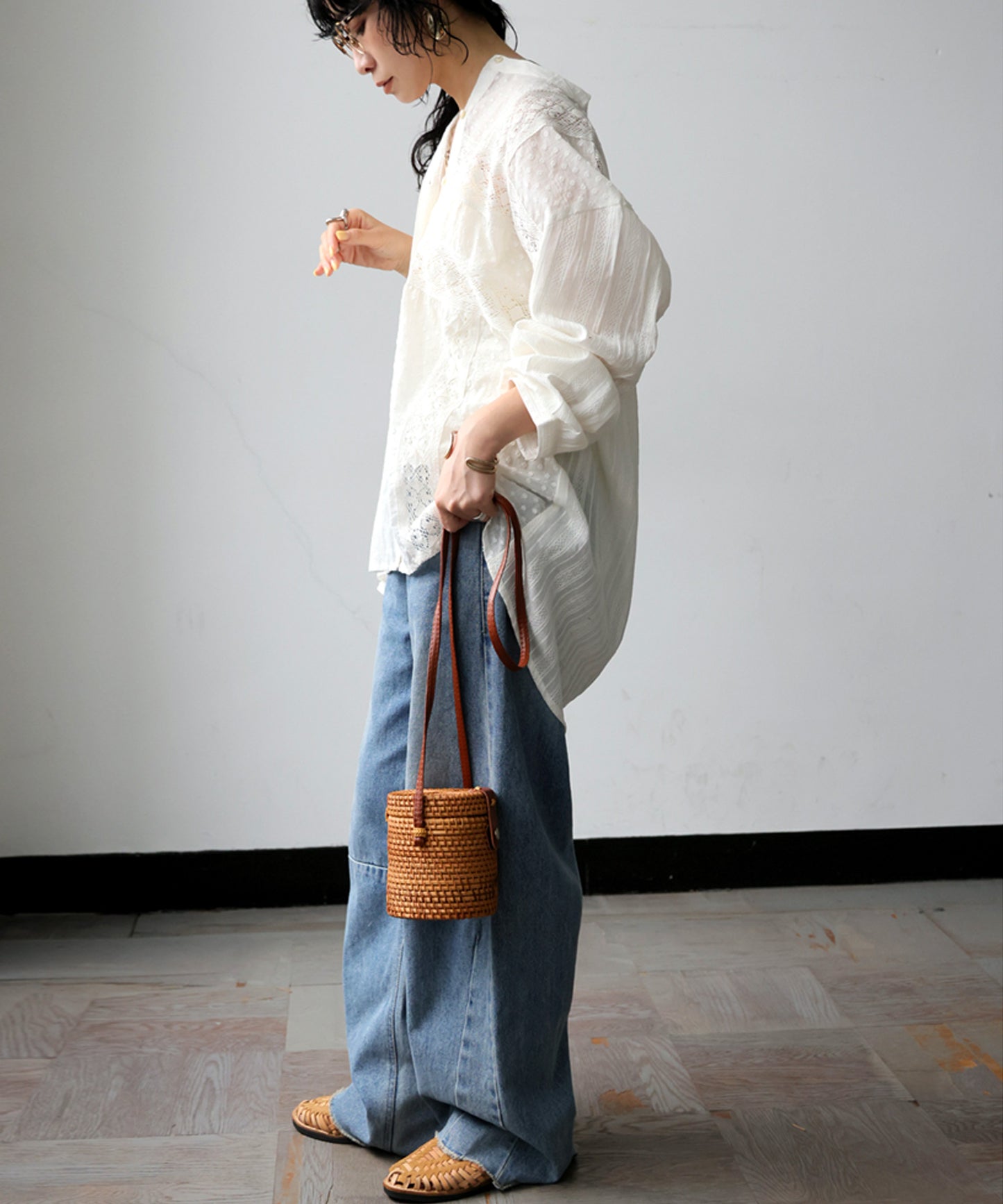 Indian Cotton Lace Shirt Ladies