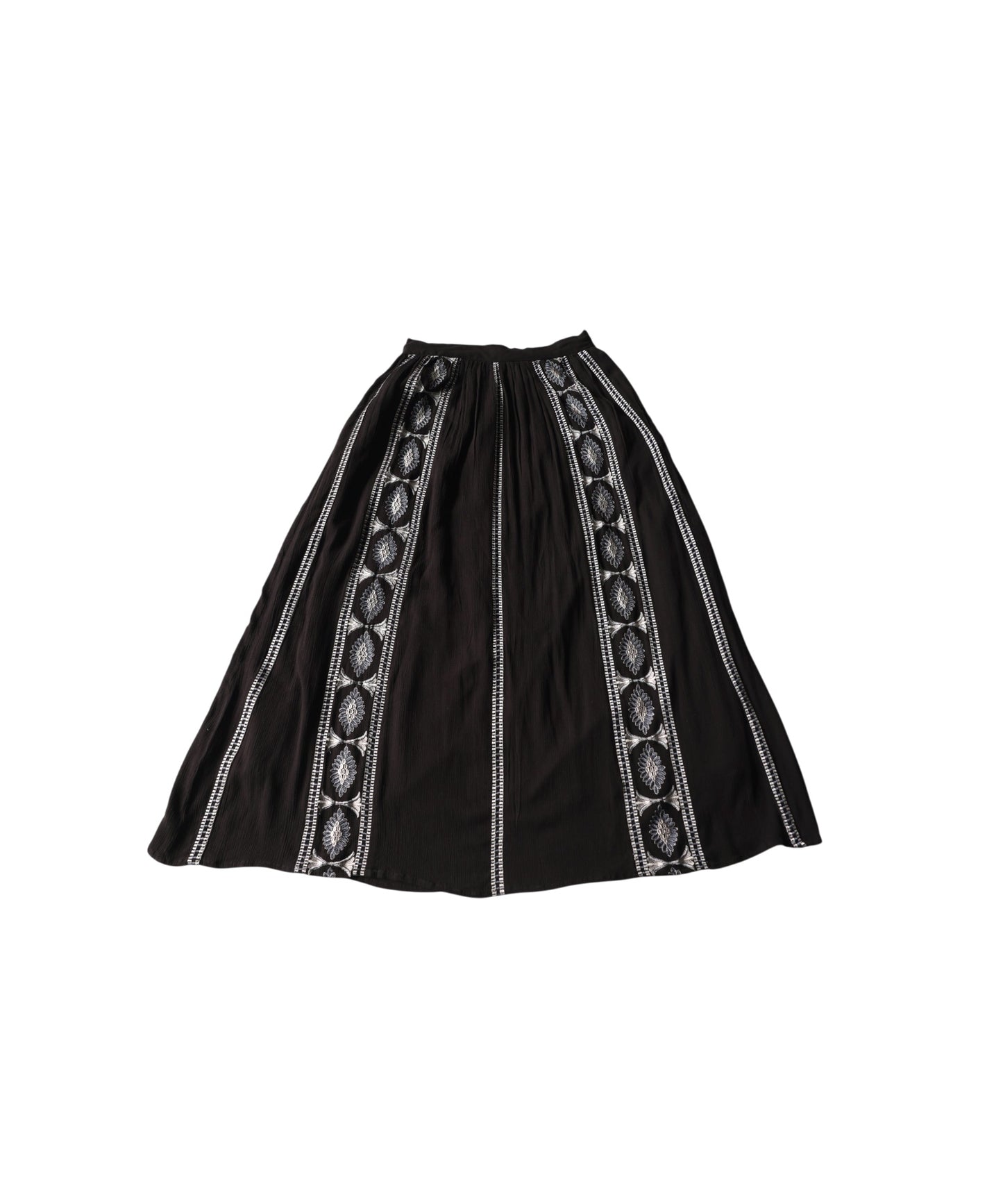 Embroidered Flared Long Skirt Ladies