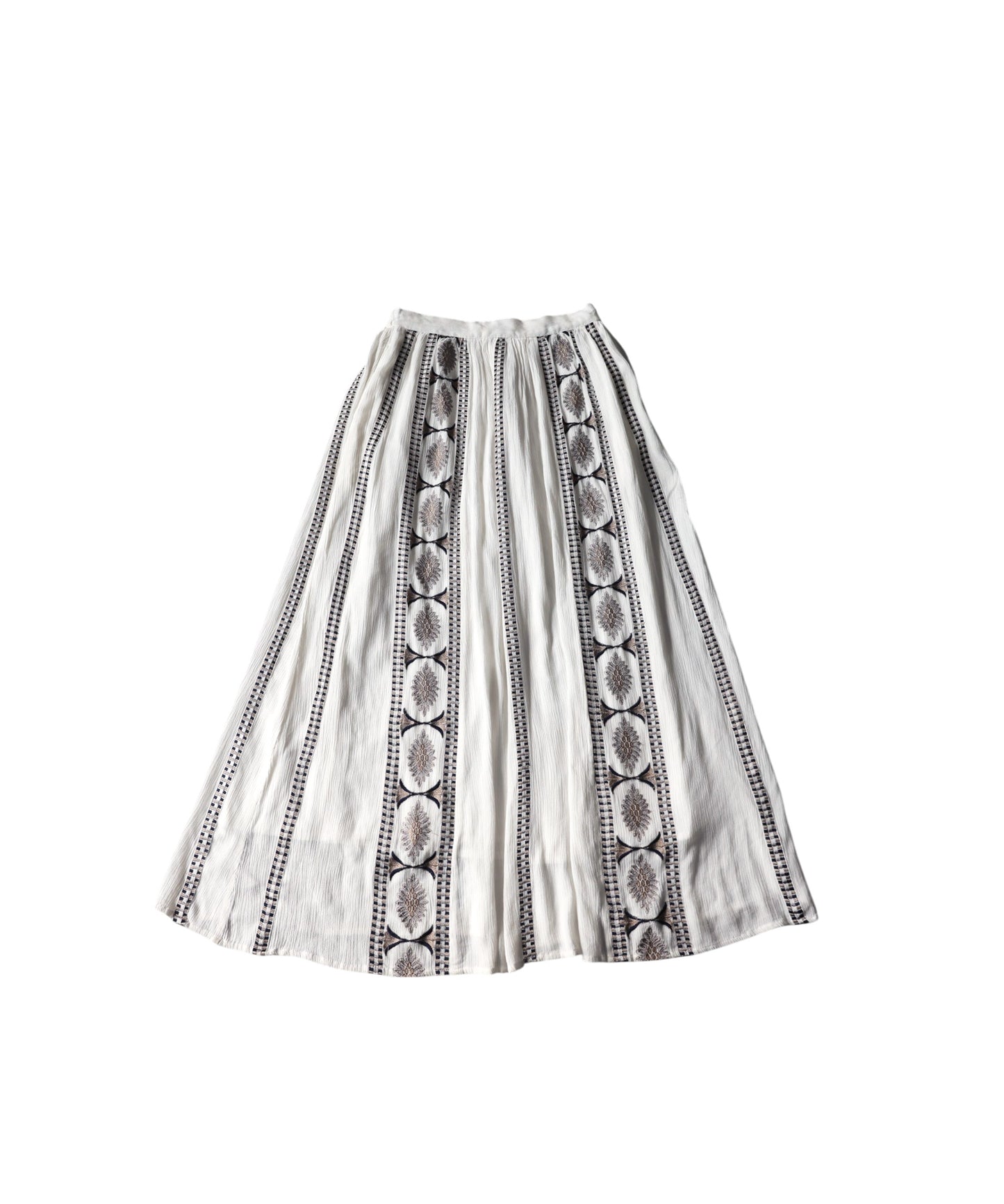 Embroidered Flared Long Skirt Ladies