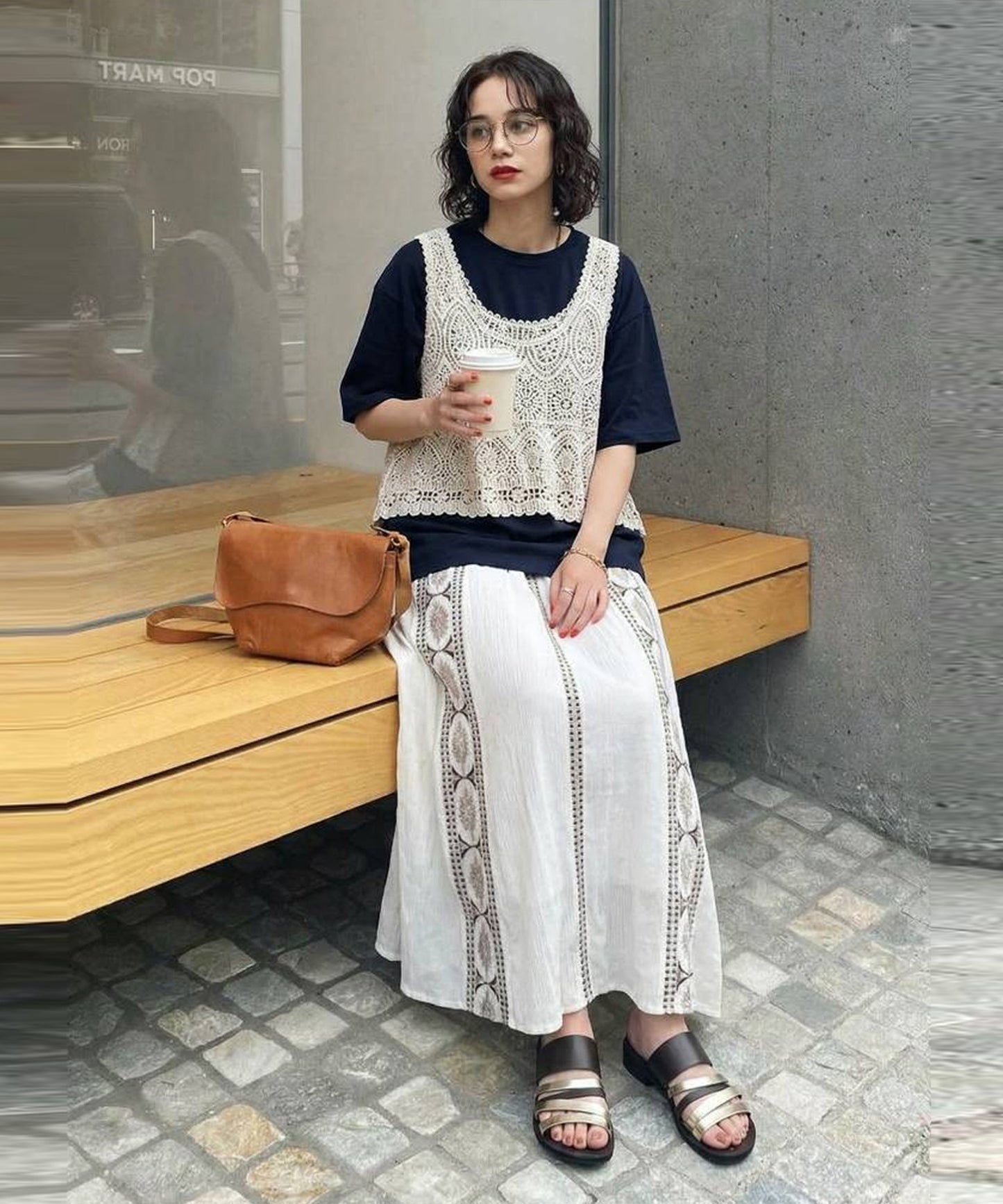 Embroidered Flared Long Skirt Ladies
