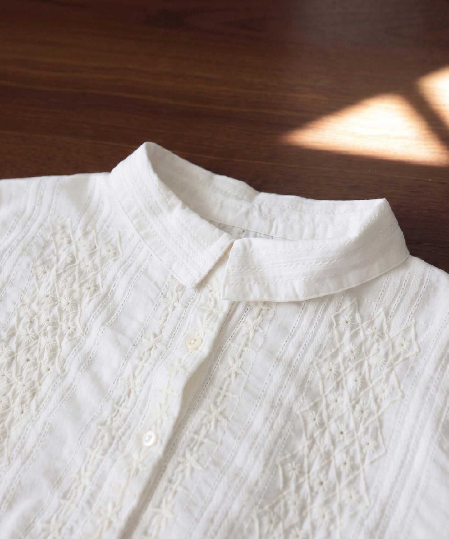 Indian Cotton Embroidered 100% Cotton Shirt Ladies