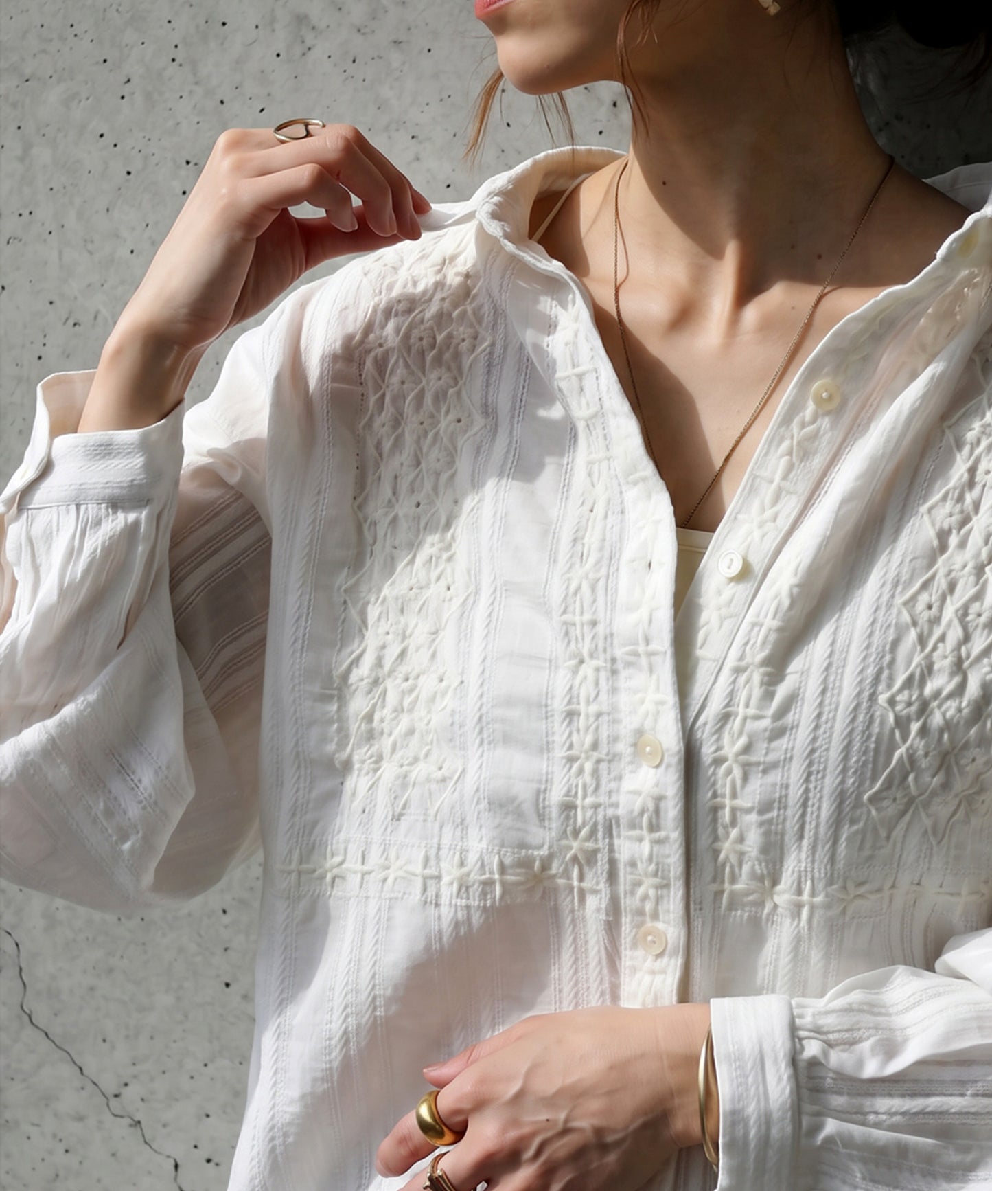 Indian Cotton Embroidered 100% Cotton Shirt Ladies
