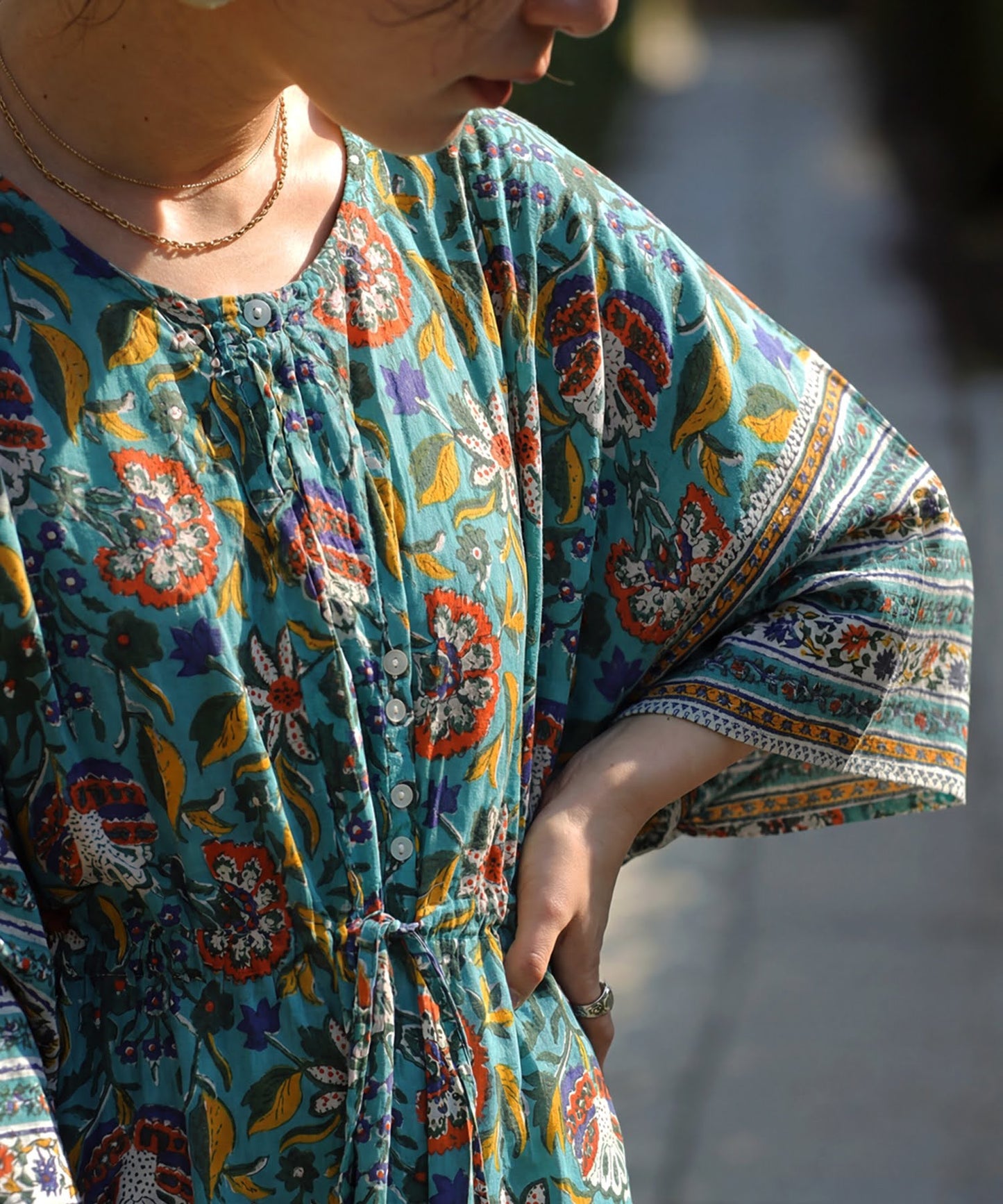 Indian Cotton Caftan Dress Ladies