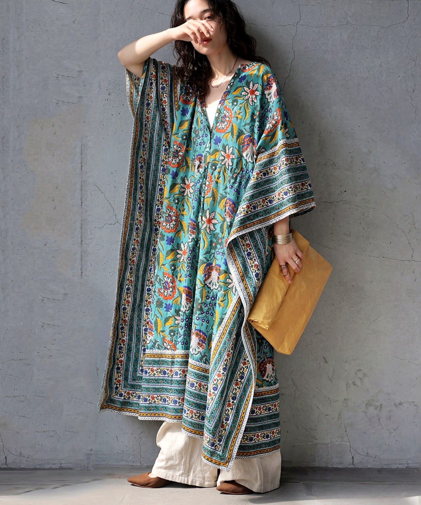 Indian Cotton Caftan Dress Ladies