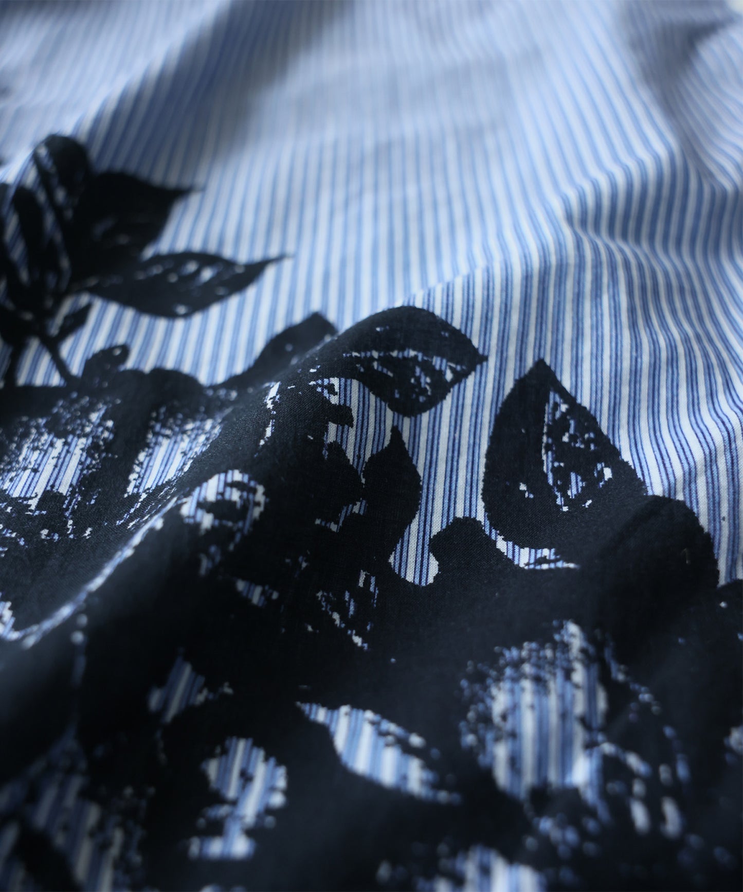 Striped And Floral Patterned 100% Cotton Shirt Ladies