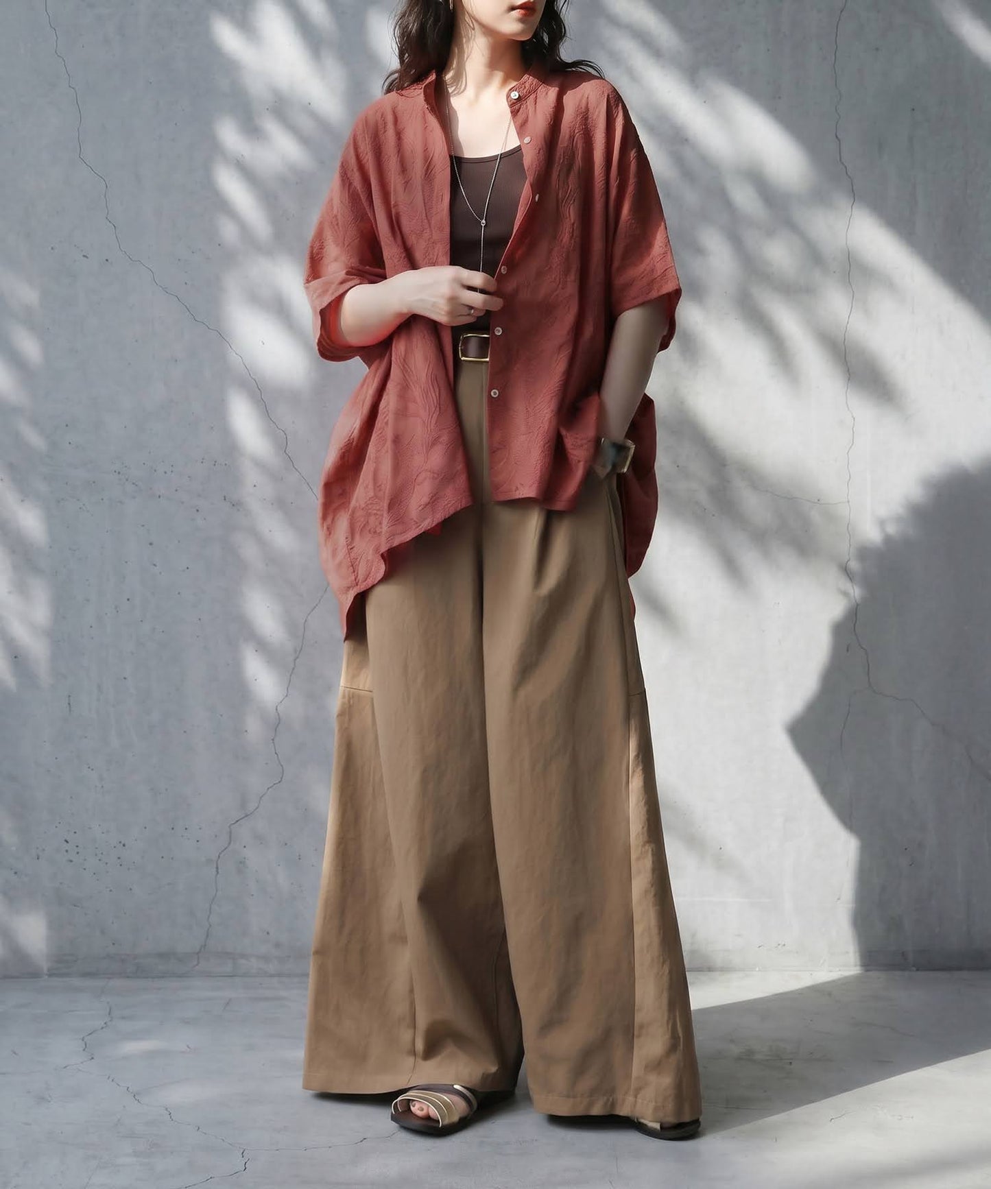 Embroidered Cotton French Sleeve Shirt Ladies