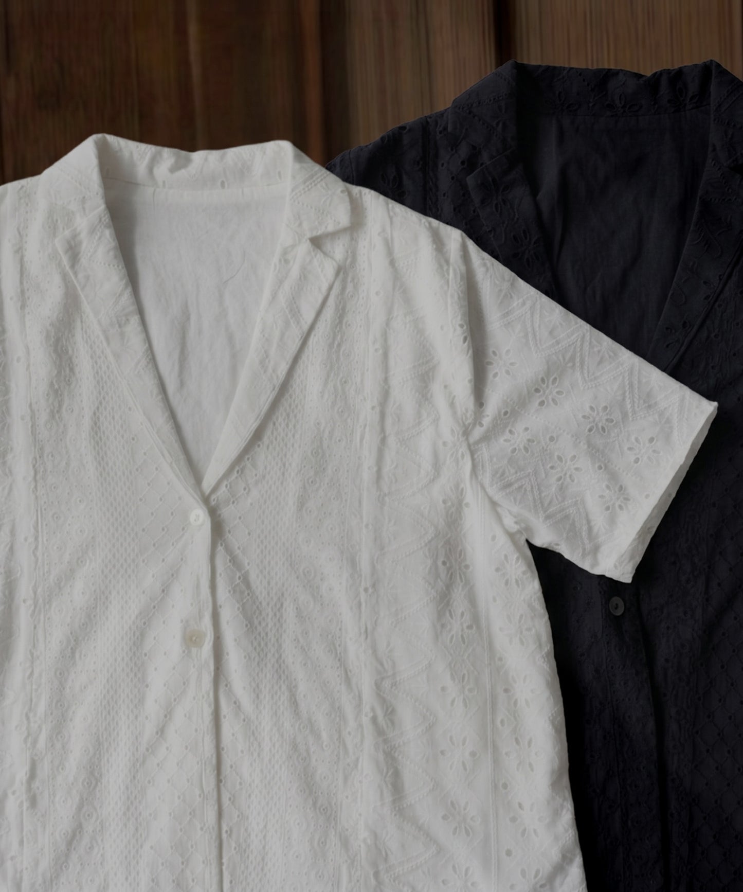 Embroidered Cotton French Sleeve Shirt Ladies