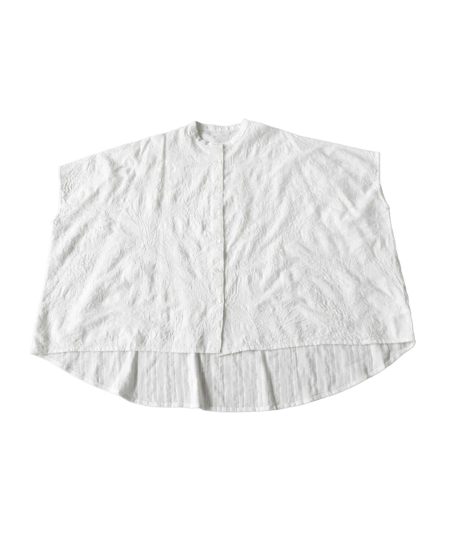 Embroidered Cotton French Sleeve Shirt Ladies