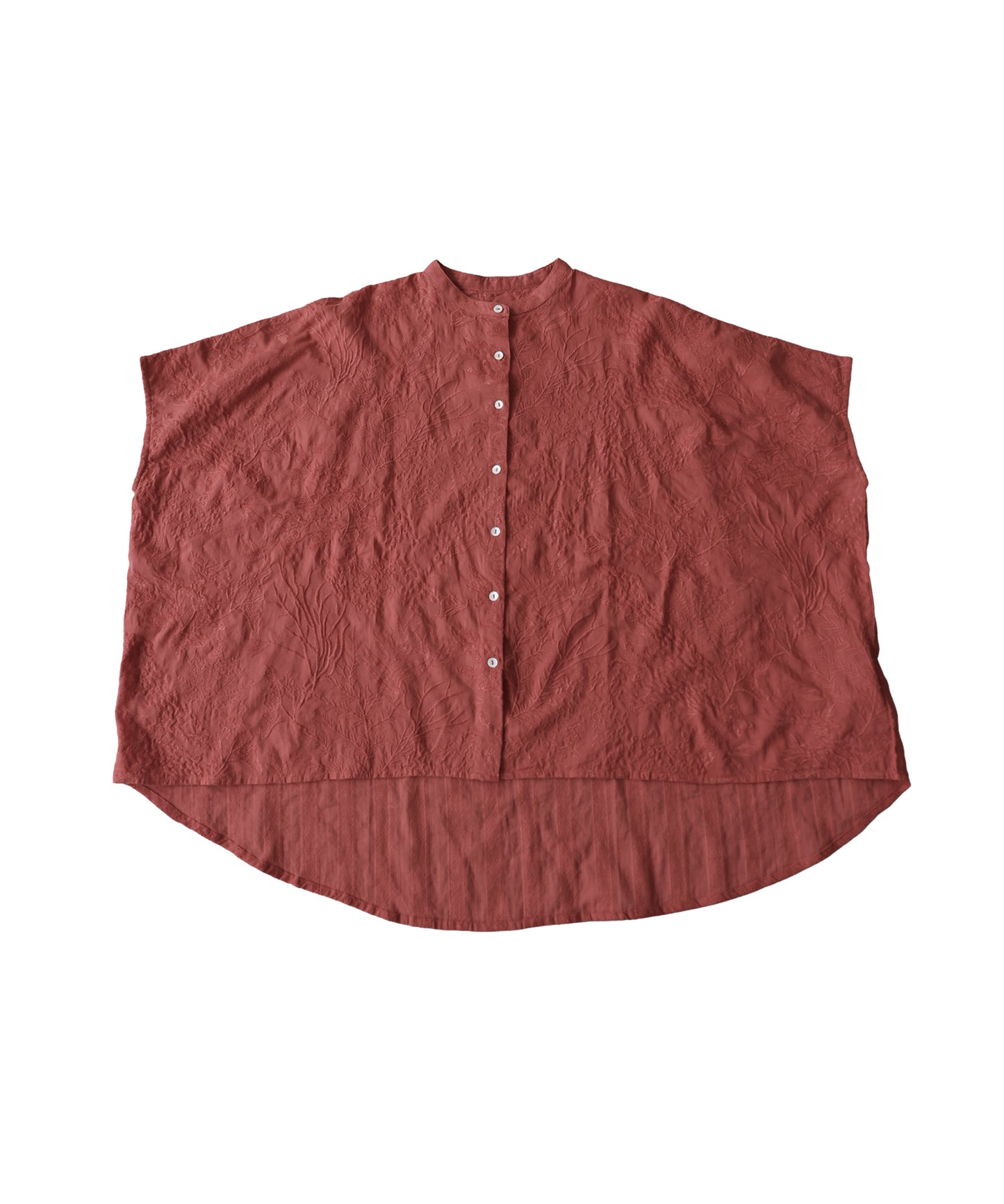 Embroidered Cotton French Sleeve Shirt Ladies