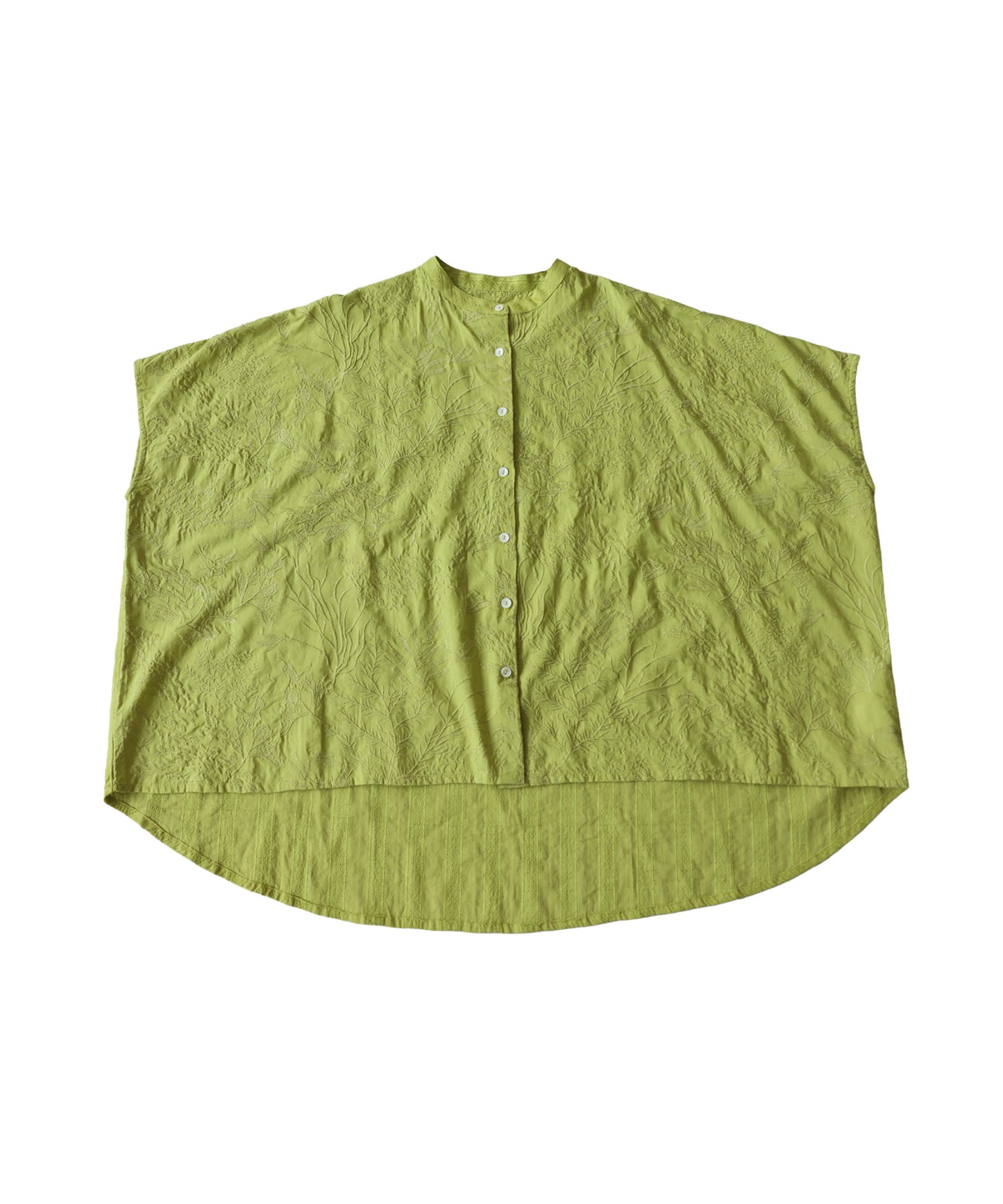 Embroidered Cotton French Sleeve Shirt Ladies