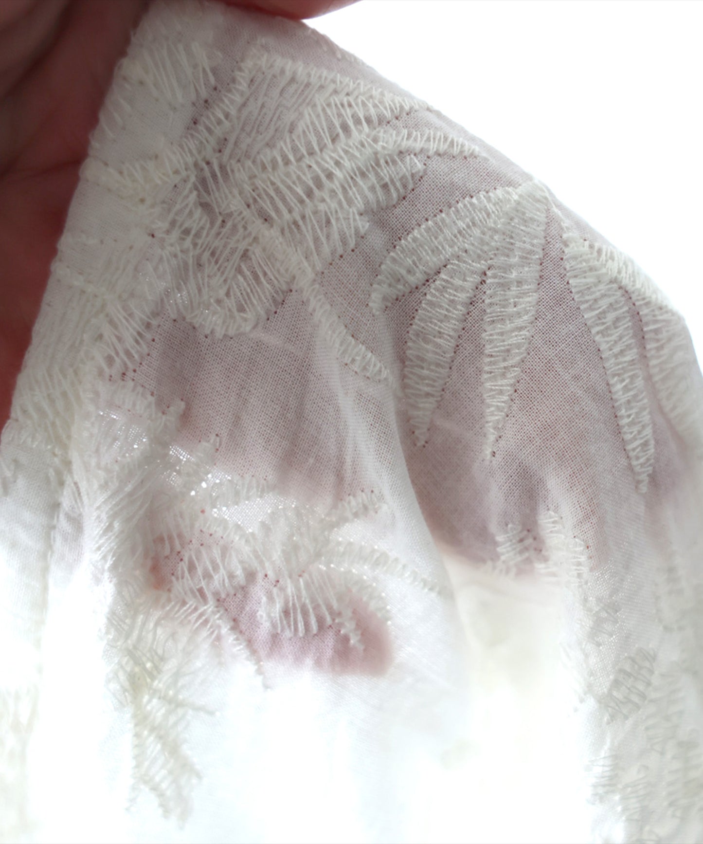 Embroidered Cotton French Sleeve Shirt Ladies