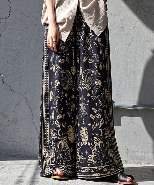 Ethnic Print Wide-Leg Pants Ladies