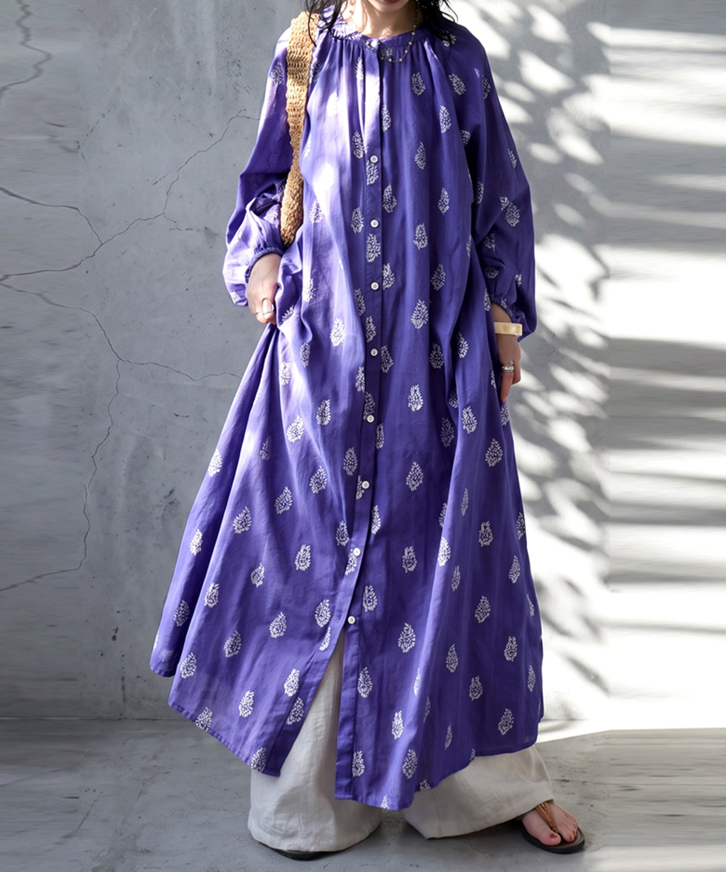 Dobby Weave Long Dress Ladies