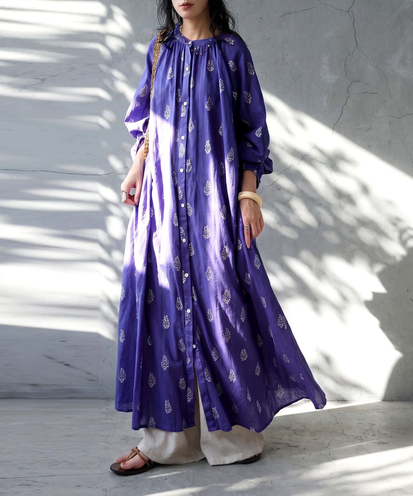 Dobby Weave Long Dress Ladies