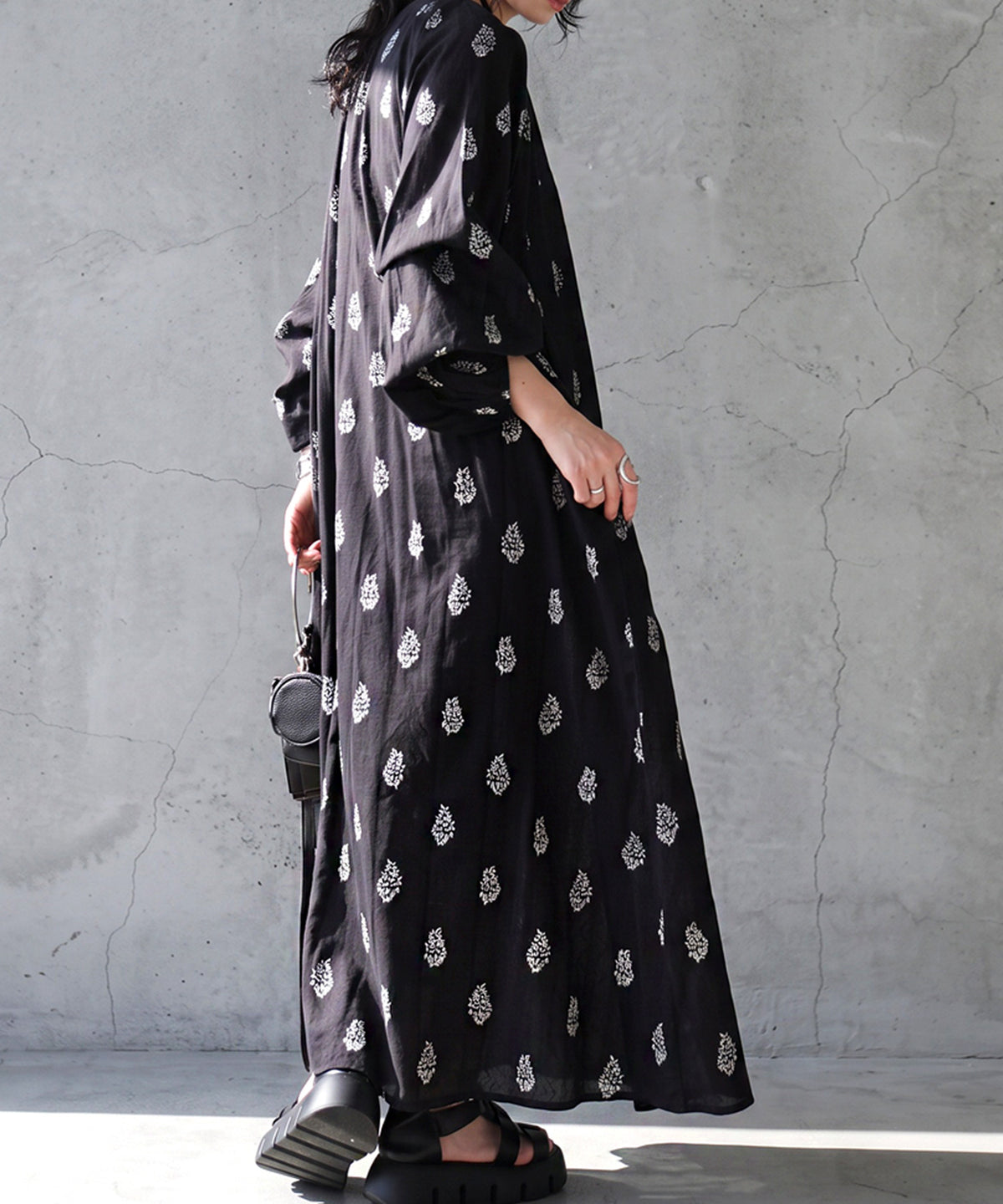 Dobby Weave Long Dress Ladies
