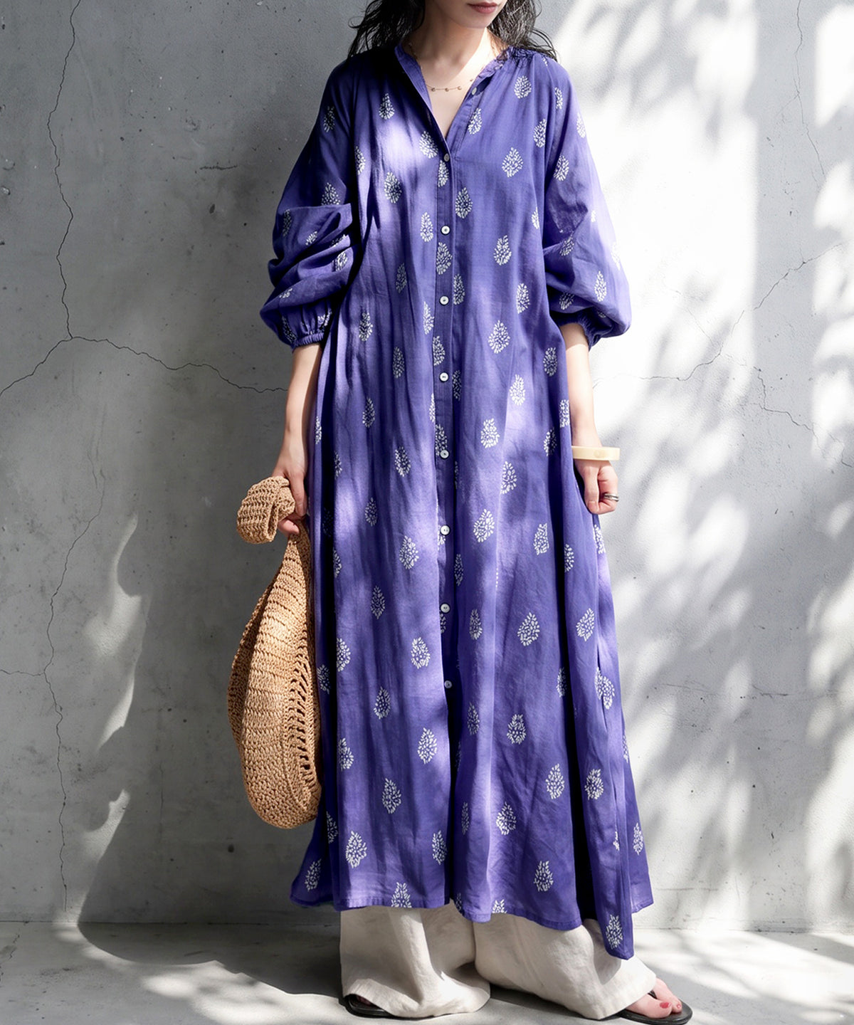 Dobby Weave Long Dress Ladies