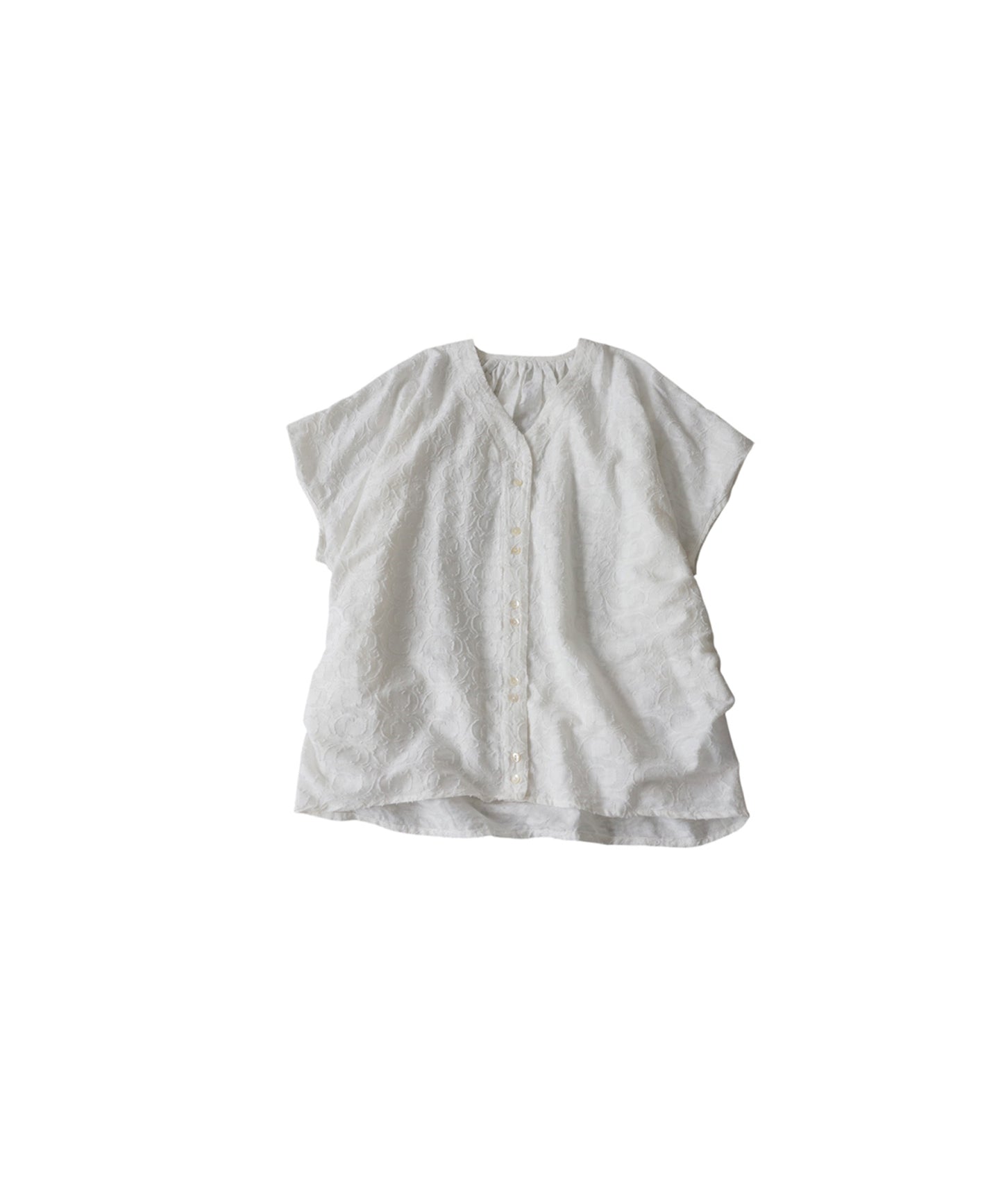 Kalamkari Pattern Jacquard Dolman Indian Cotton Shirt Ladies