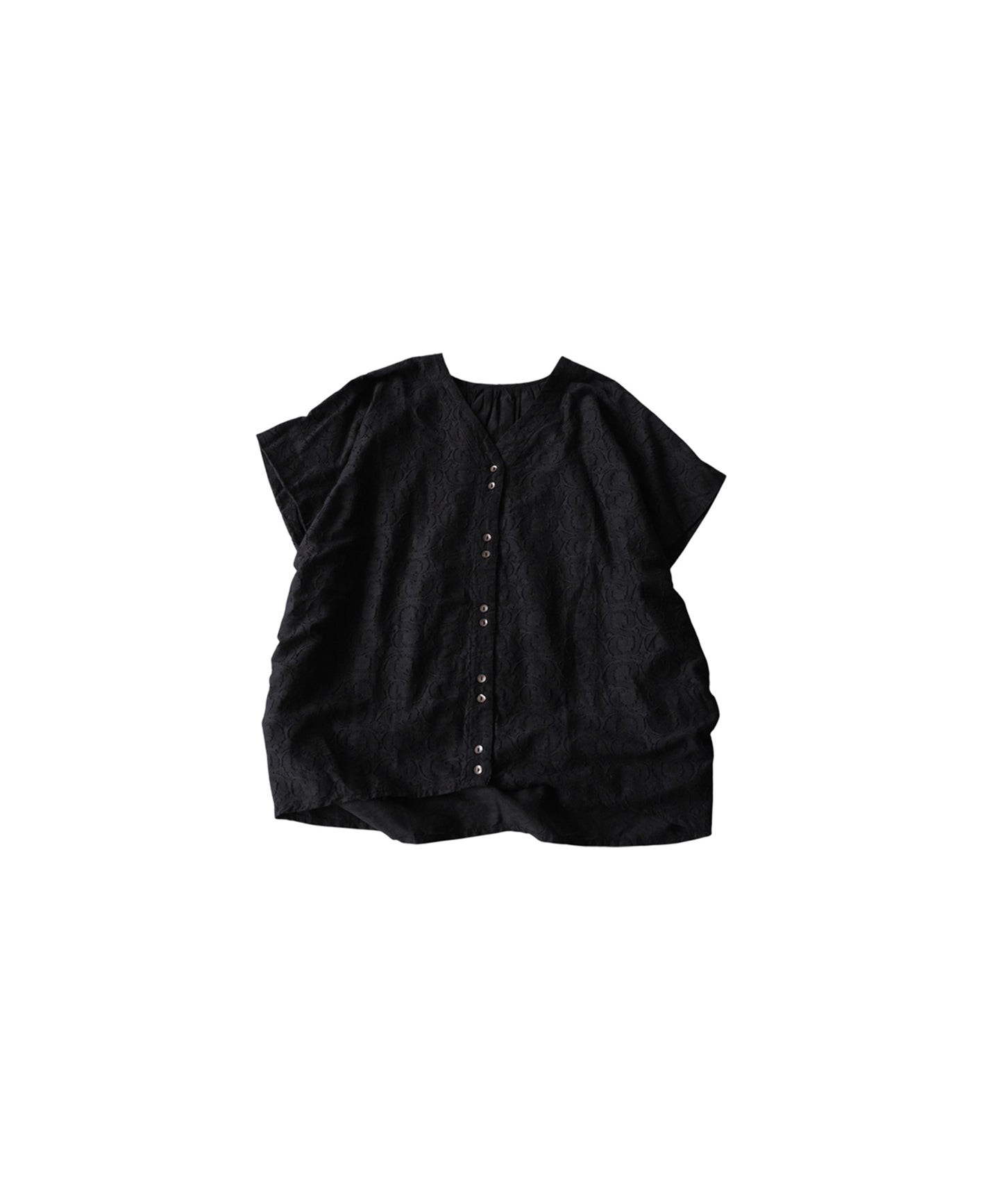 Kalamkari Pattern Jacquard Dolman Indian Cotton Shirt Ladies