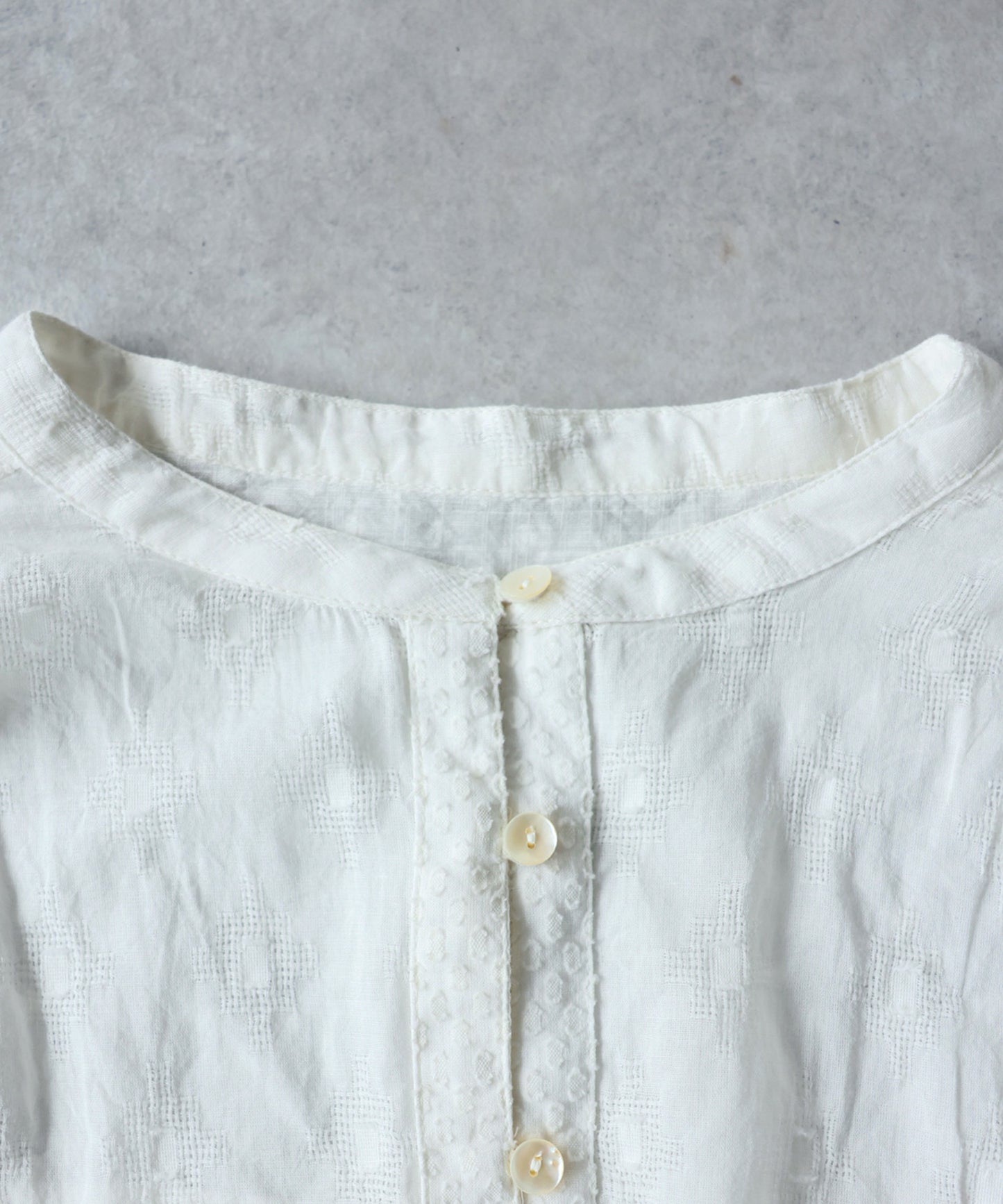 100% Cotton Dobby Weave Blouse Ladies
