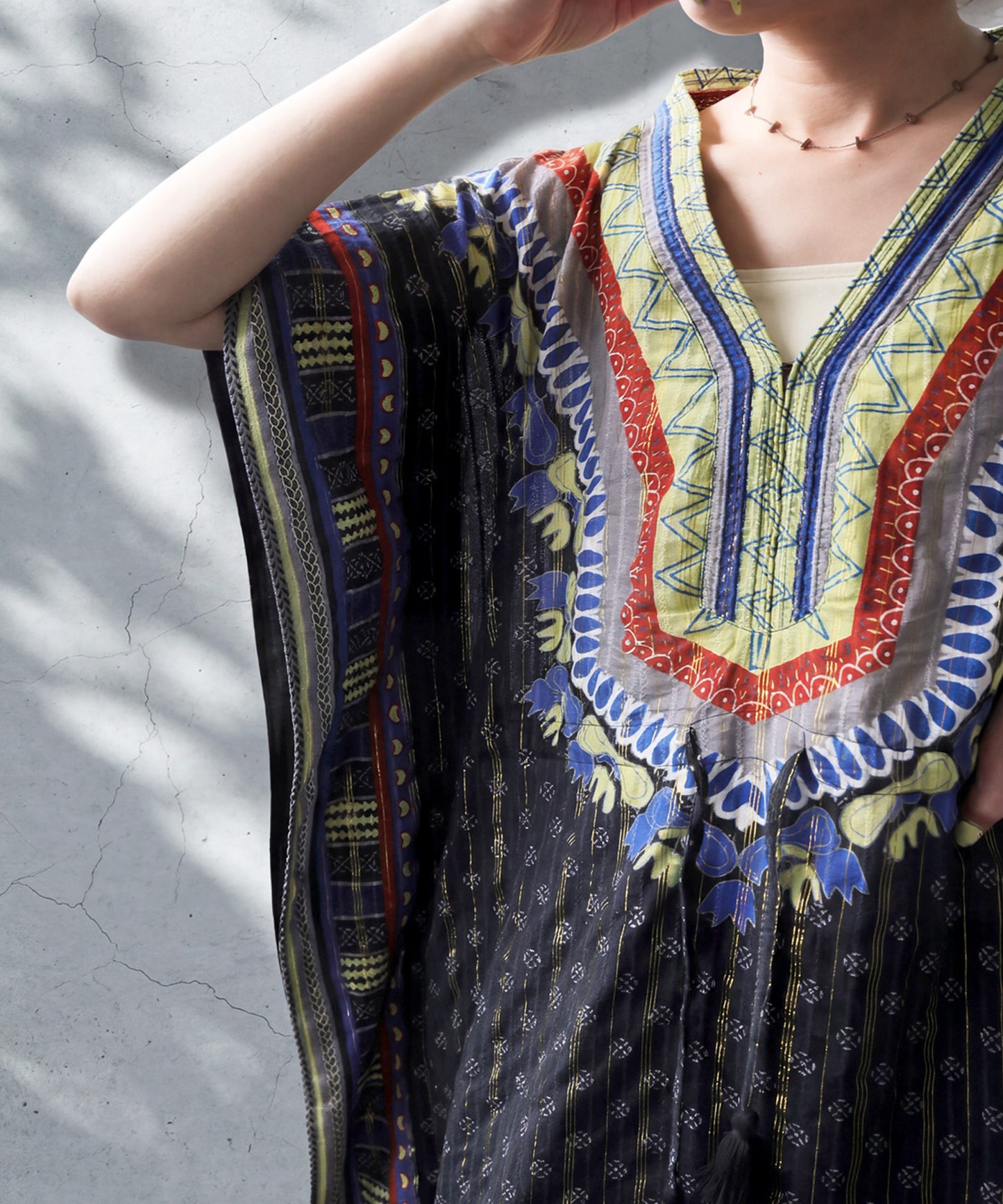 African Print, 100% Cotton, Kanga-Style Print Caftan Dress Ladies