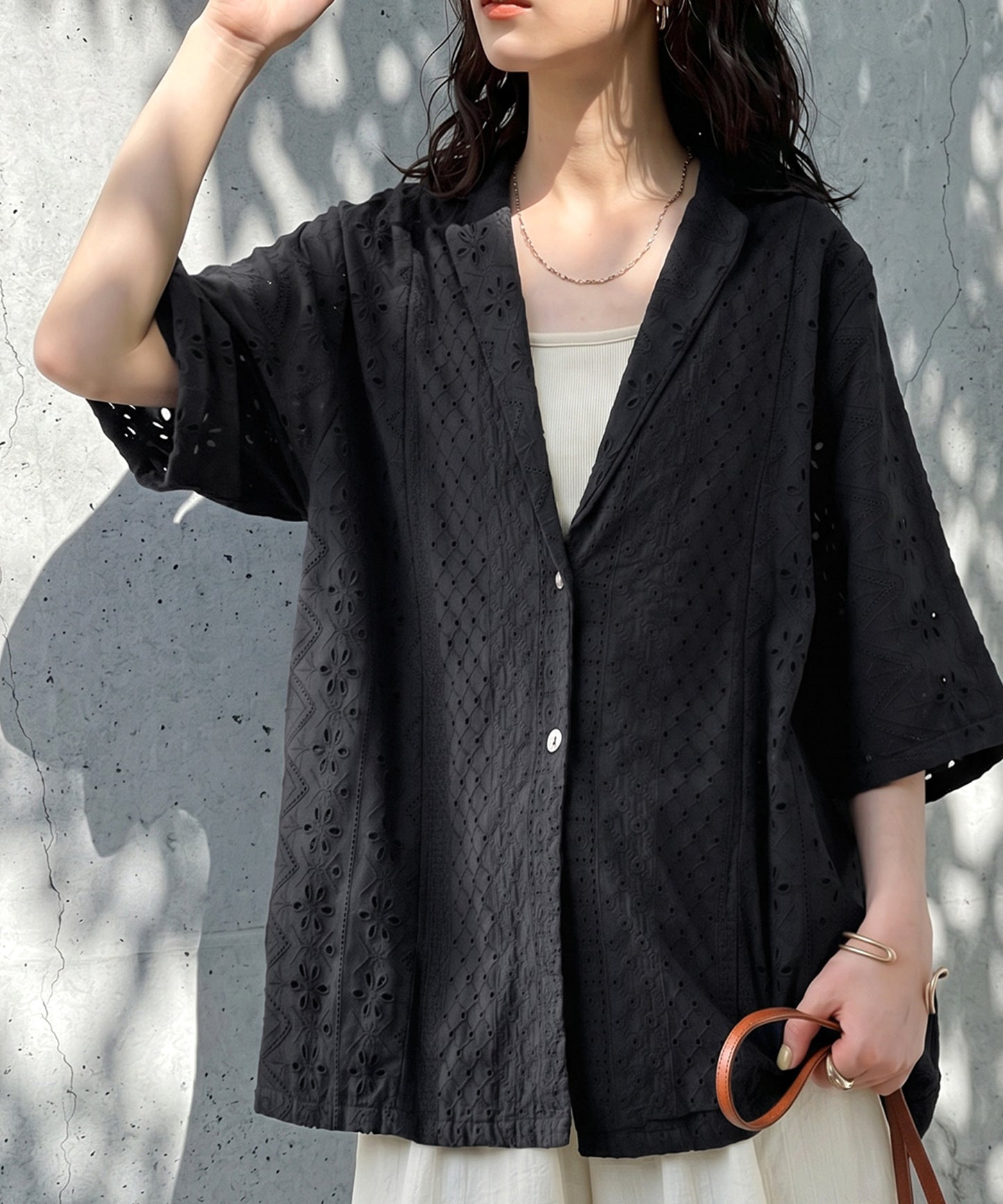 Indian Cotton Lace Shirt Jacket Ladies
