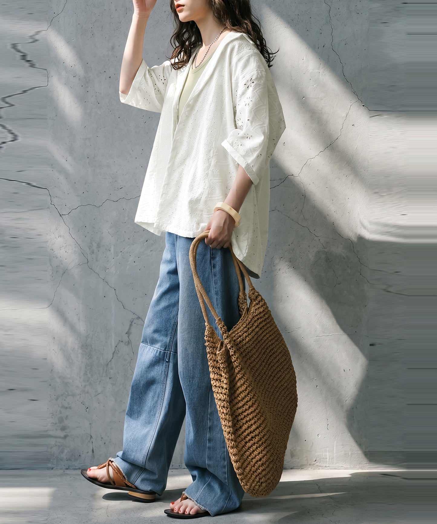 Indian Cotton Lace Shirt Jacket Ladies