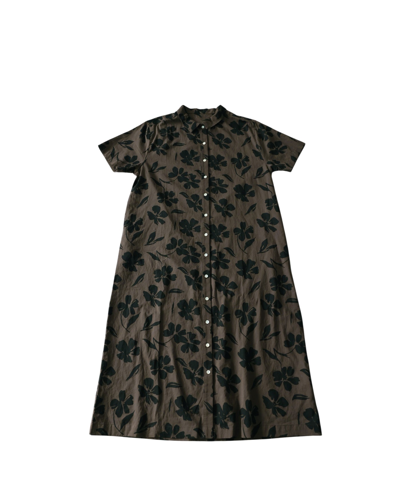 100% Cotton Floral Print Shirt Dress Ladies