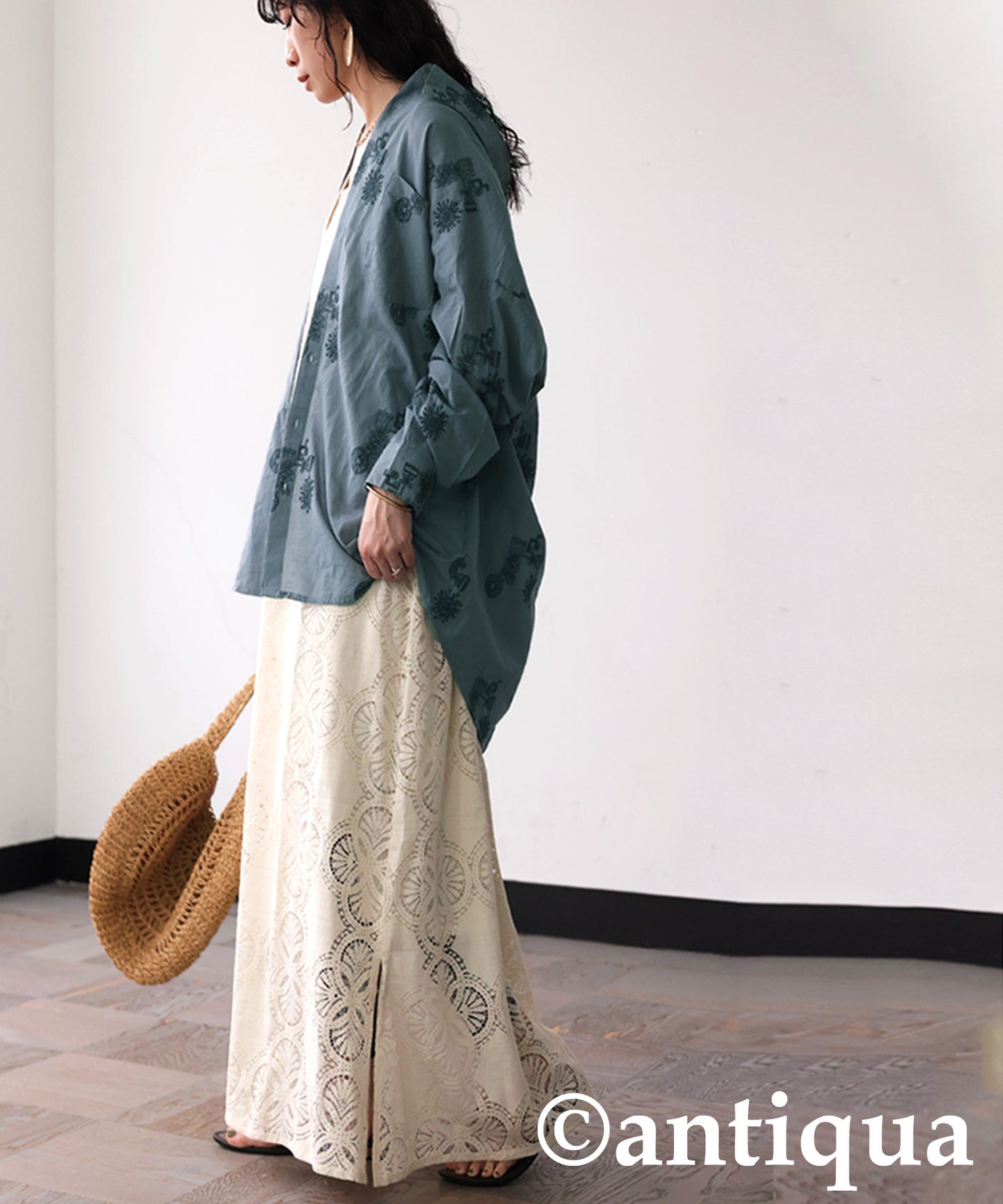 Ladies Indian Cotton Embroidery Shirt