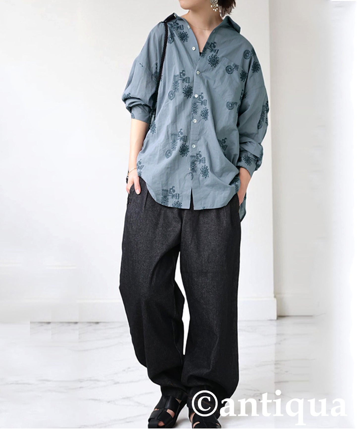 Ladies Indian Cotton Embroidery Shirt