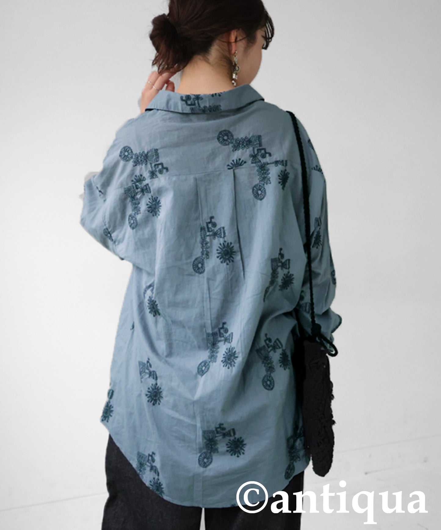 Ladies Indian Cotton Embroidery Shirt