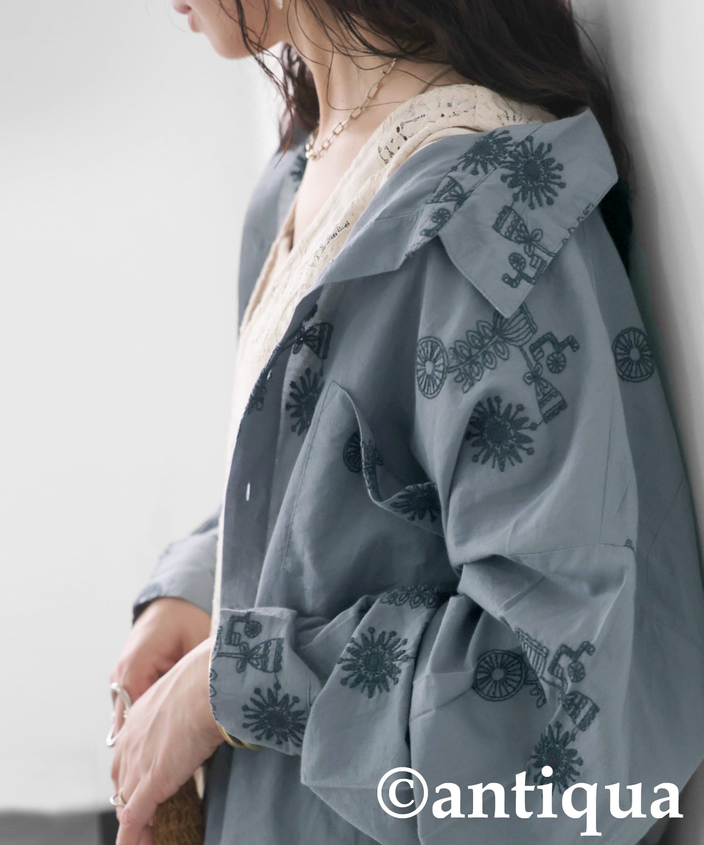 Ladies Indian Cotton Embroidery Shirt