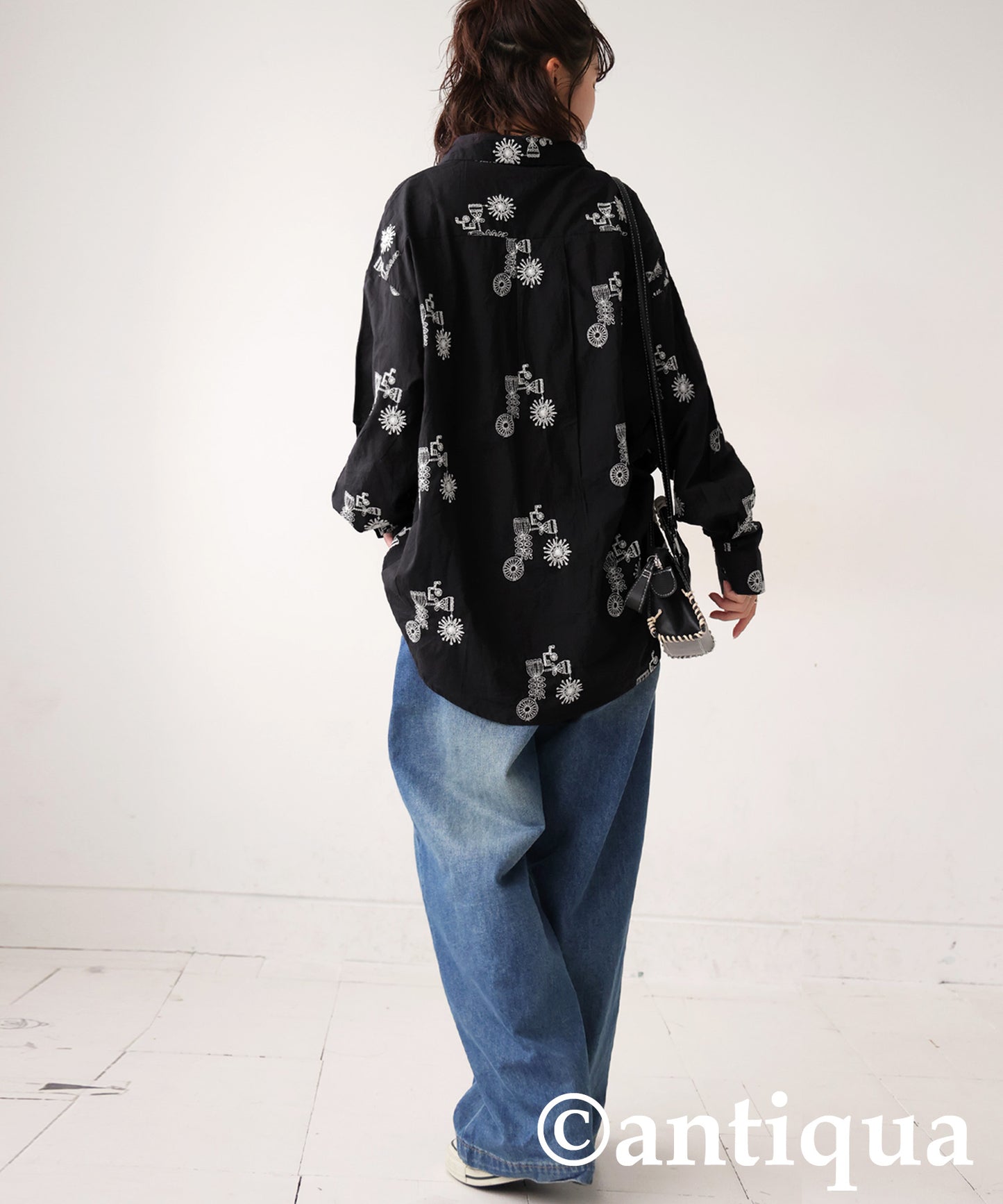 Ladies Indian Cotton Embroidery Shirt