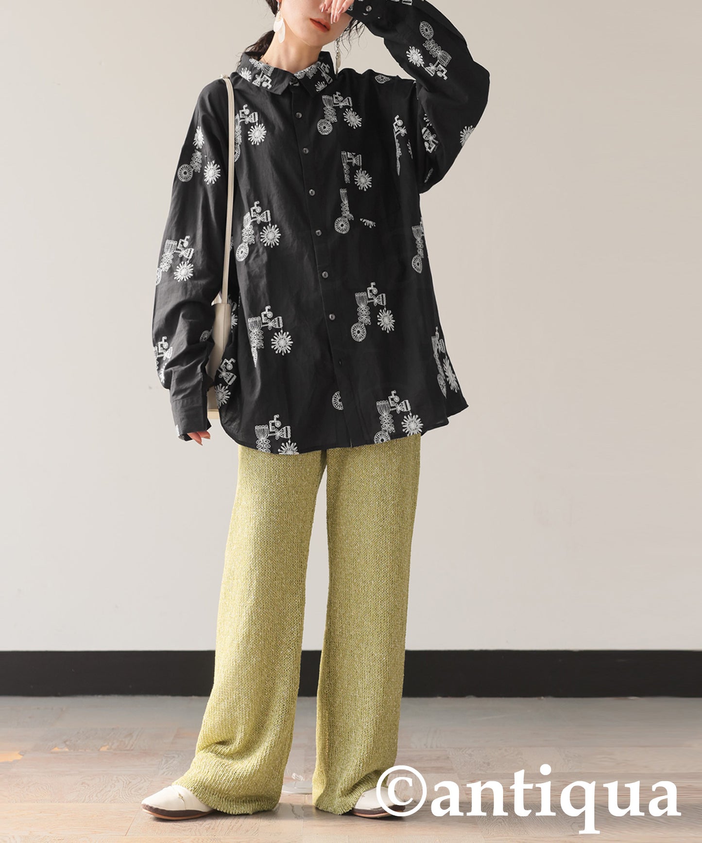 Ladies Indian Cotton Embroidery Shirt